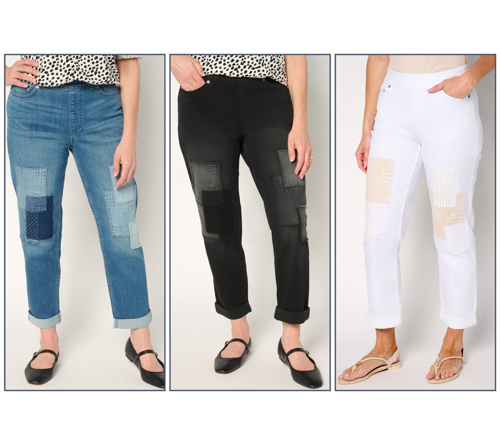 LOGO by Lori Goldstein Pull-On Boyfriend Jeans - QVC.com