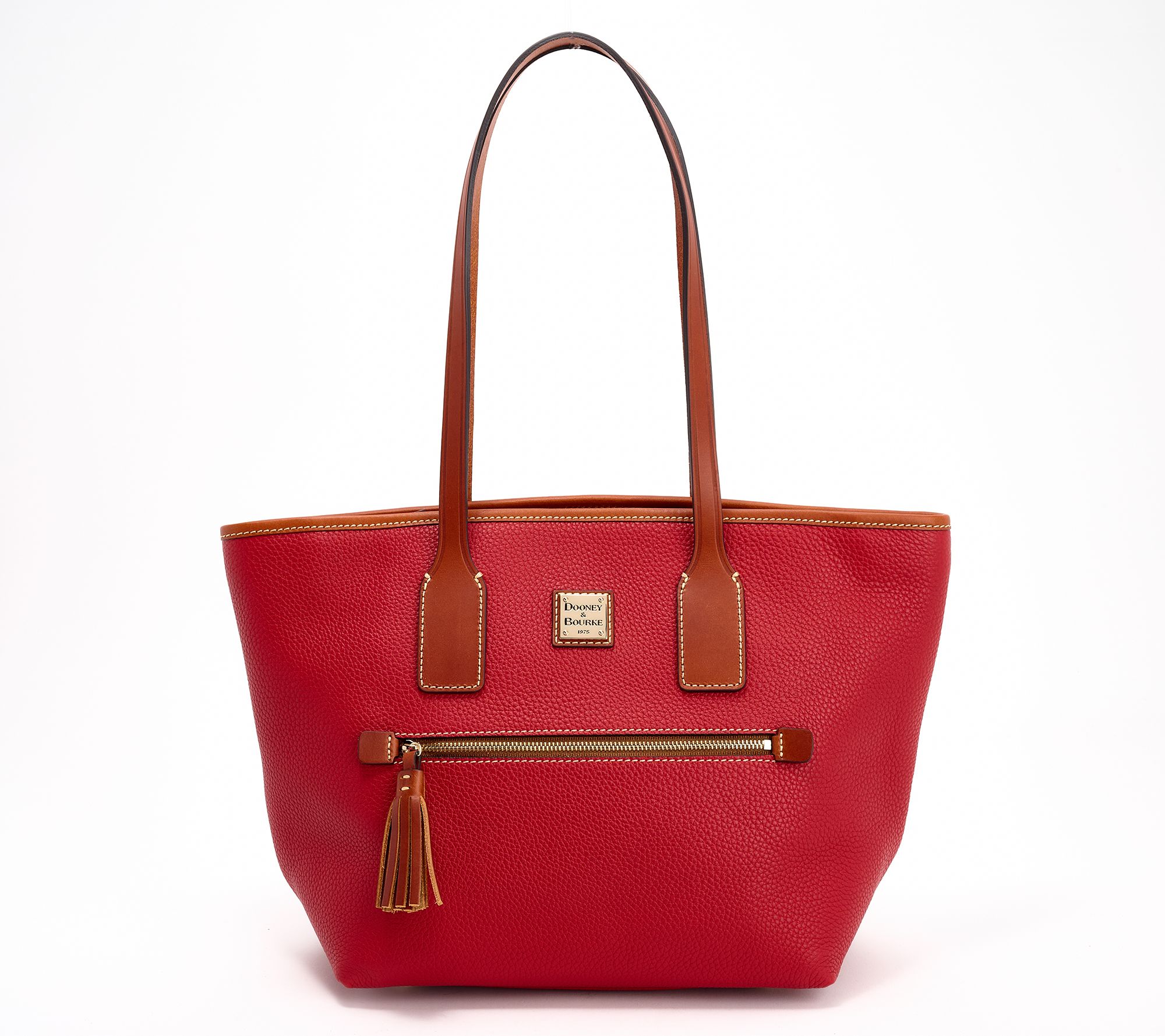 Dooney & Bourke Pebble Leather Zip-Top Small Tote - QVC.com