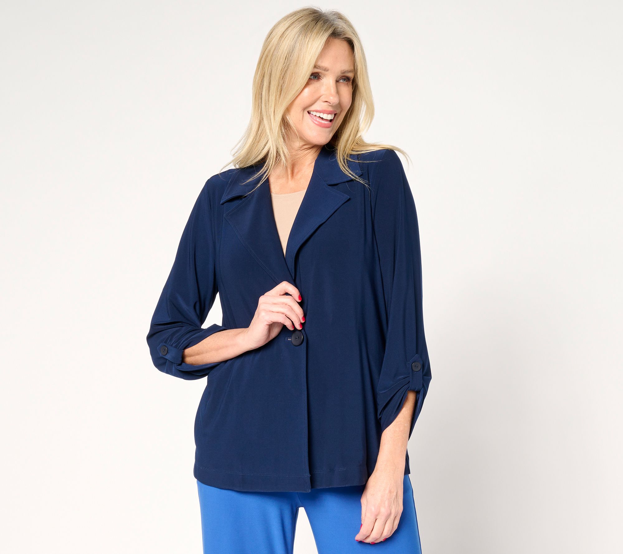 "As Is" GRAVER Susan Graver LK Luxe Regular Notch Collar Jacket