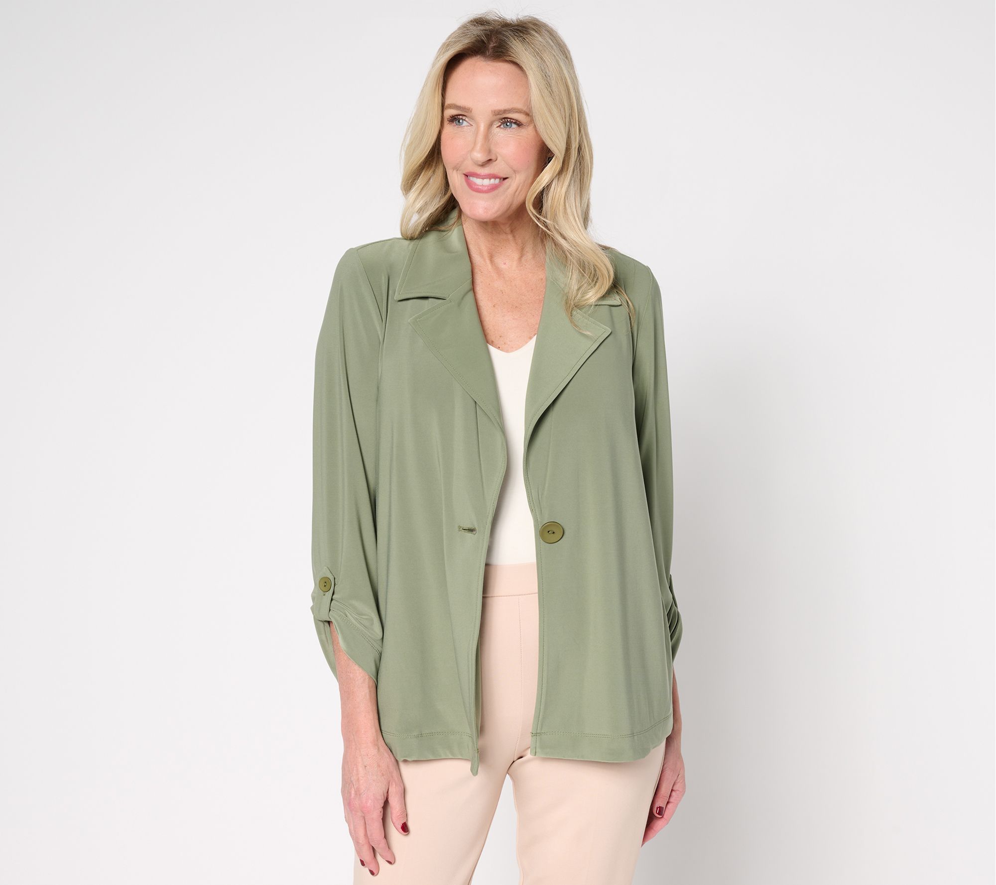 "As Is" GRAVER Susan Graver LK Luxe Regular Notch Collar Jacket