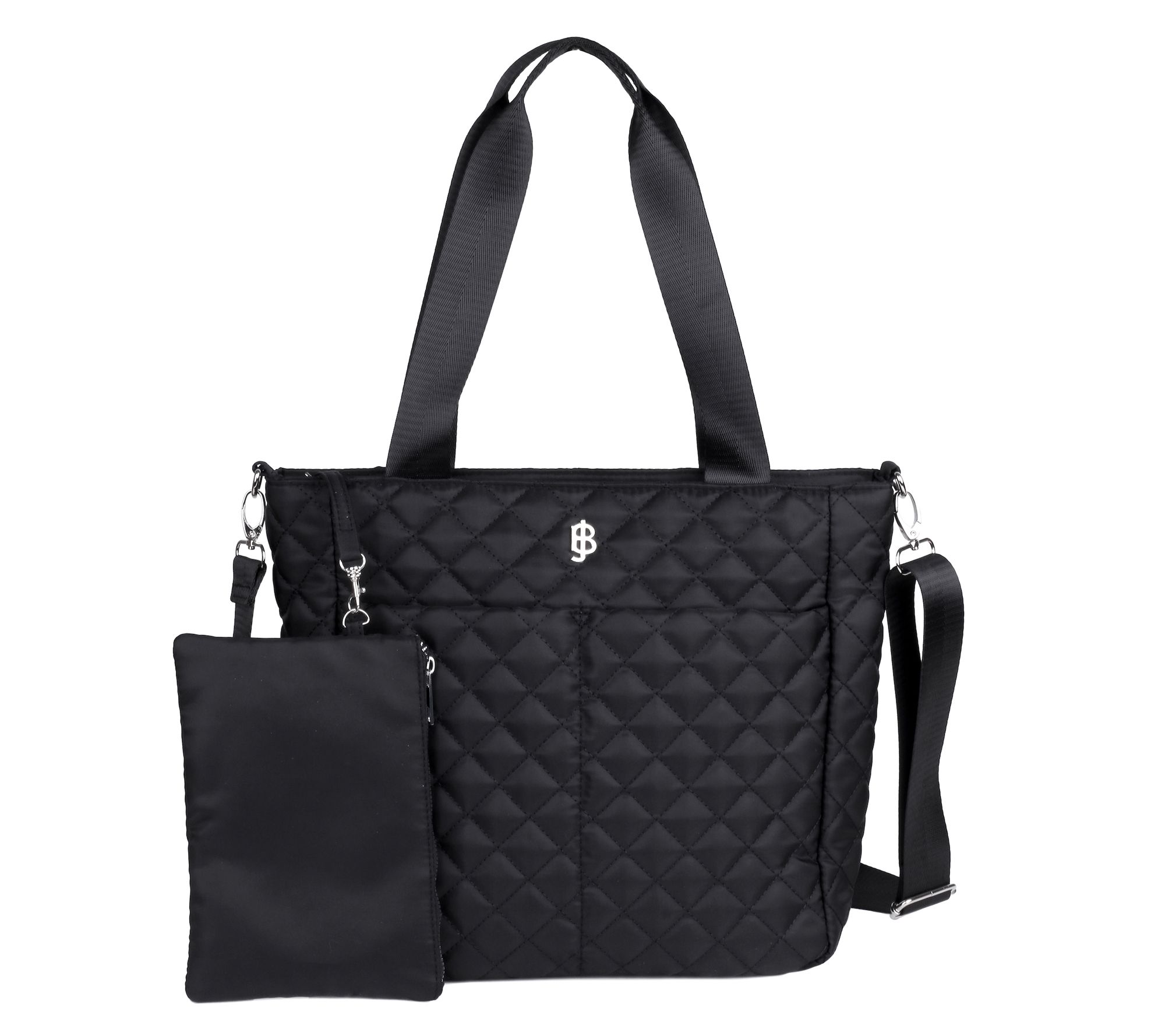 Julia Buxton Quilted Nylon Organizer Tote & ZipPouch