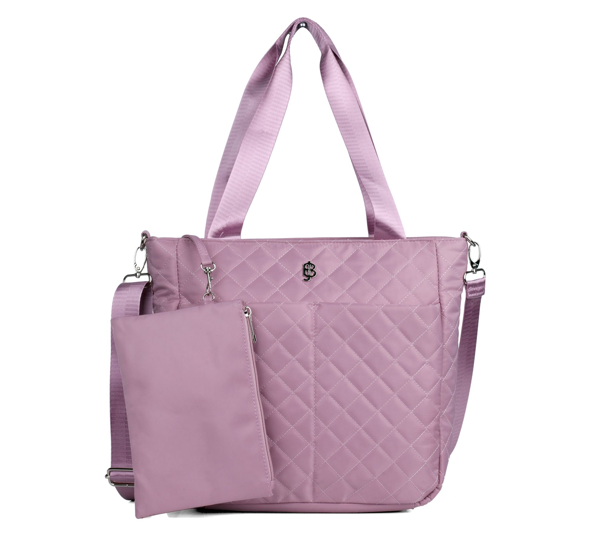 Julia Buxton Quilted Nylon Organizer Tote & ZipPouch