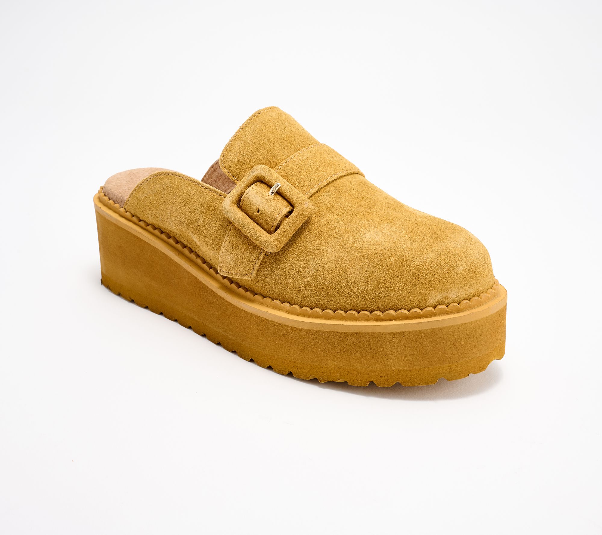 "As Is" Seychelles Suede Buckle Mules- Come Together