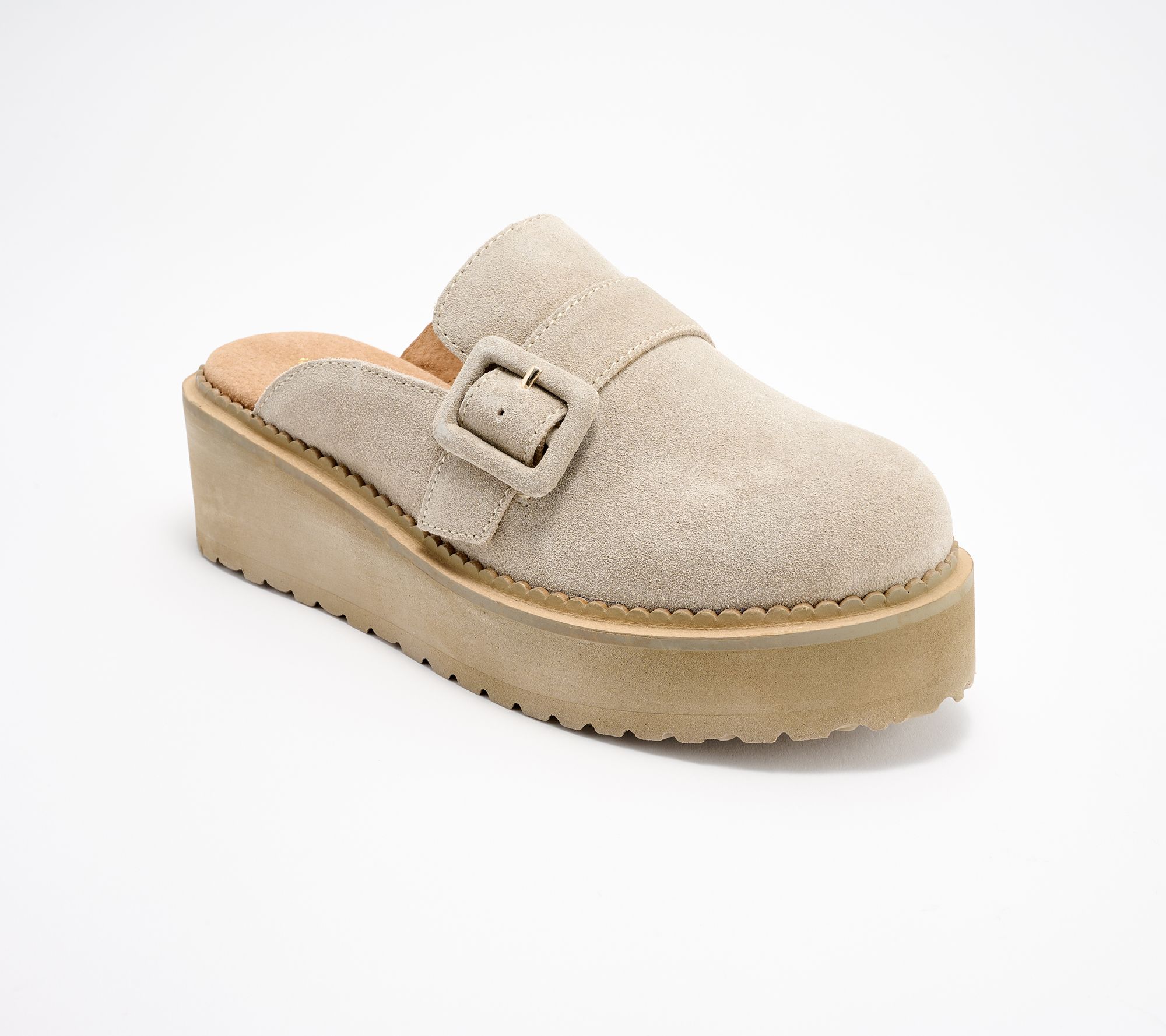 "As Is" Seychelles Suede Buckle Mules- Come Together