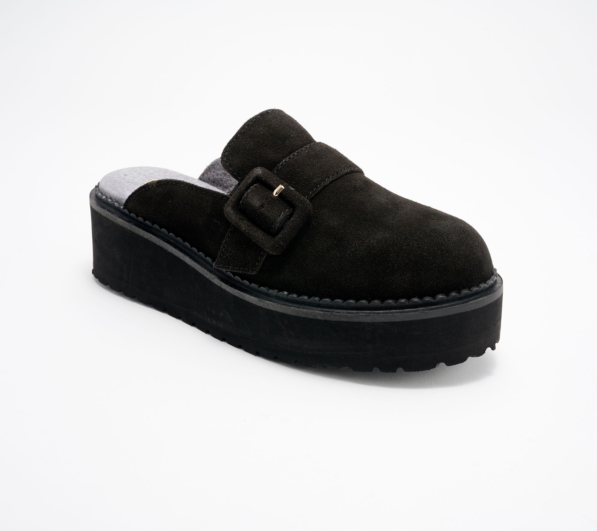 "As Is" Seychelles Suede Buckle Mules- Come Together