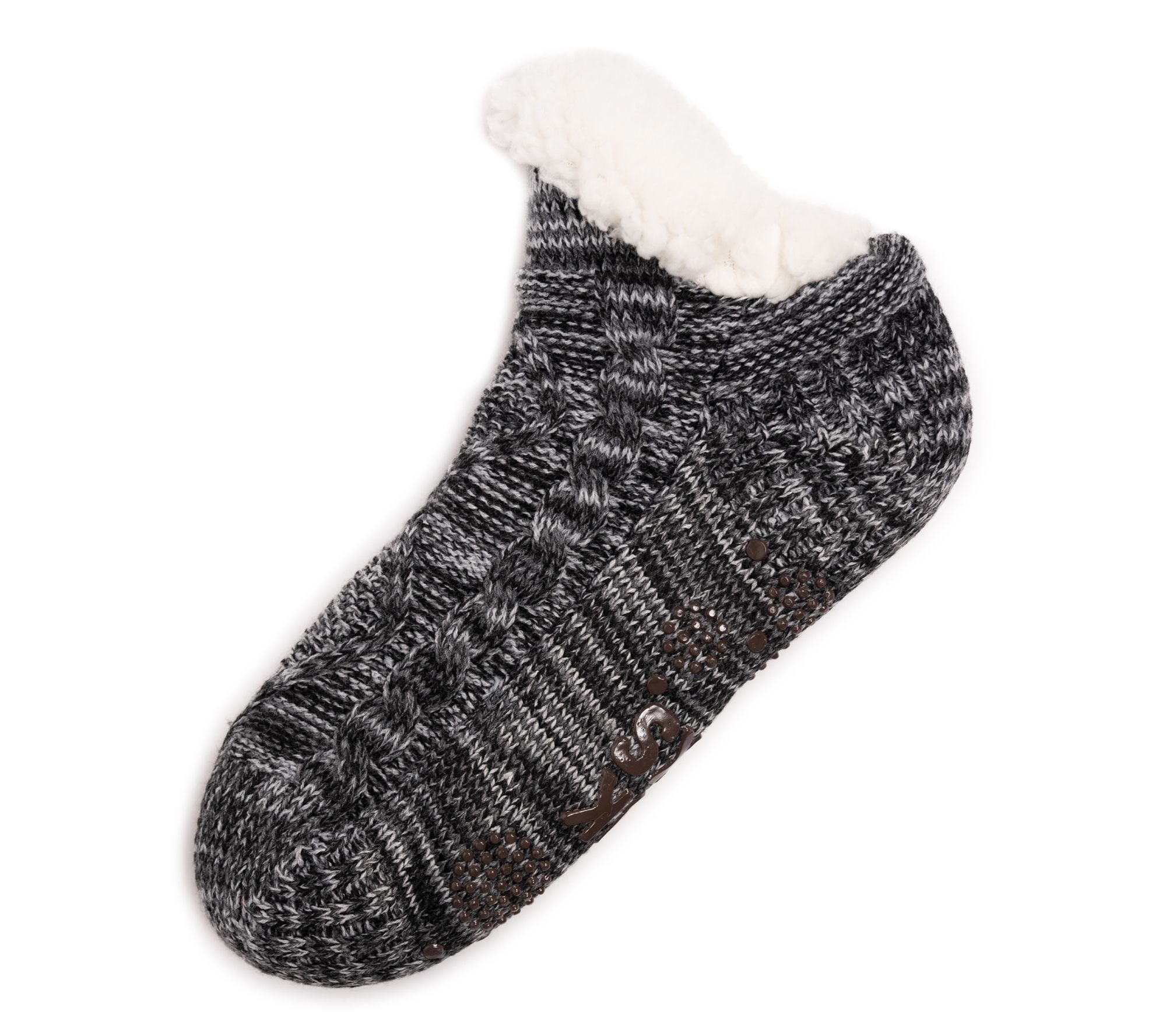 MUK LUKS Women's Shortie Faux Fur Cabin Sock