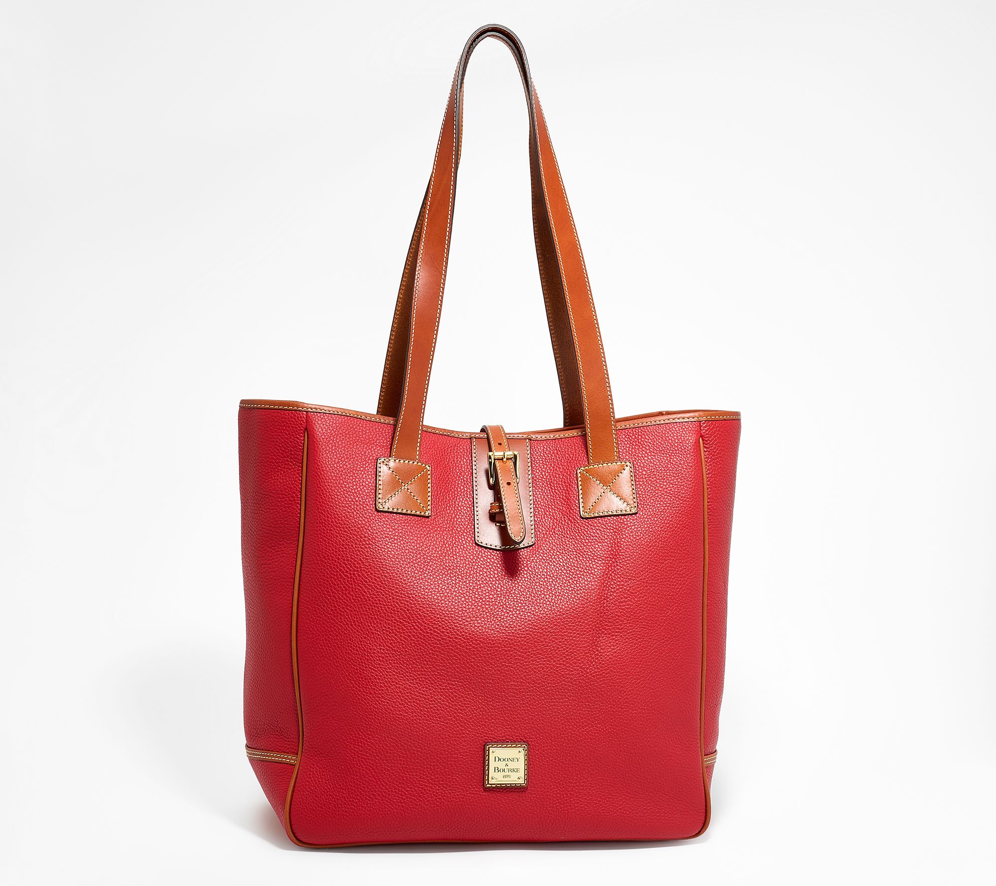 Dooney & Bourke Pebble Leather Large Buckle Tote