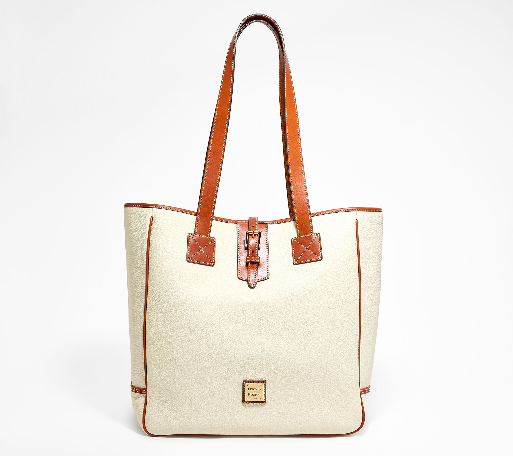 Dooney & Bourke Pebble Leather Large Buckle Tote