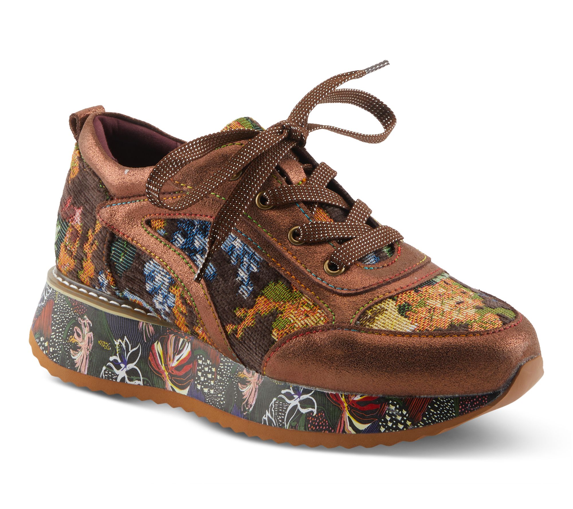 L'Artiste by Spring Step Leather Platform Sneakers - Invidia