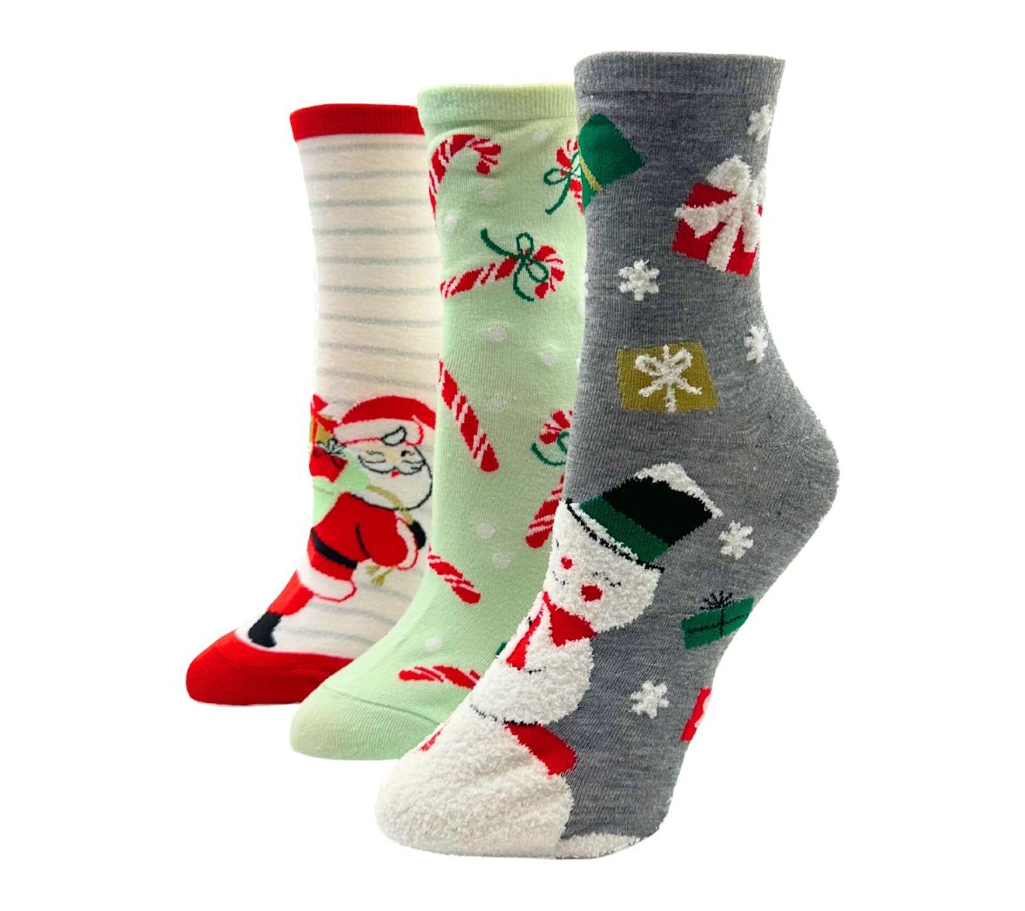 Hallmark Set of 3 Holiday Mid-Crew Socks