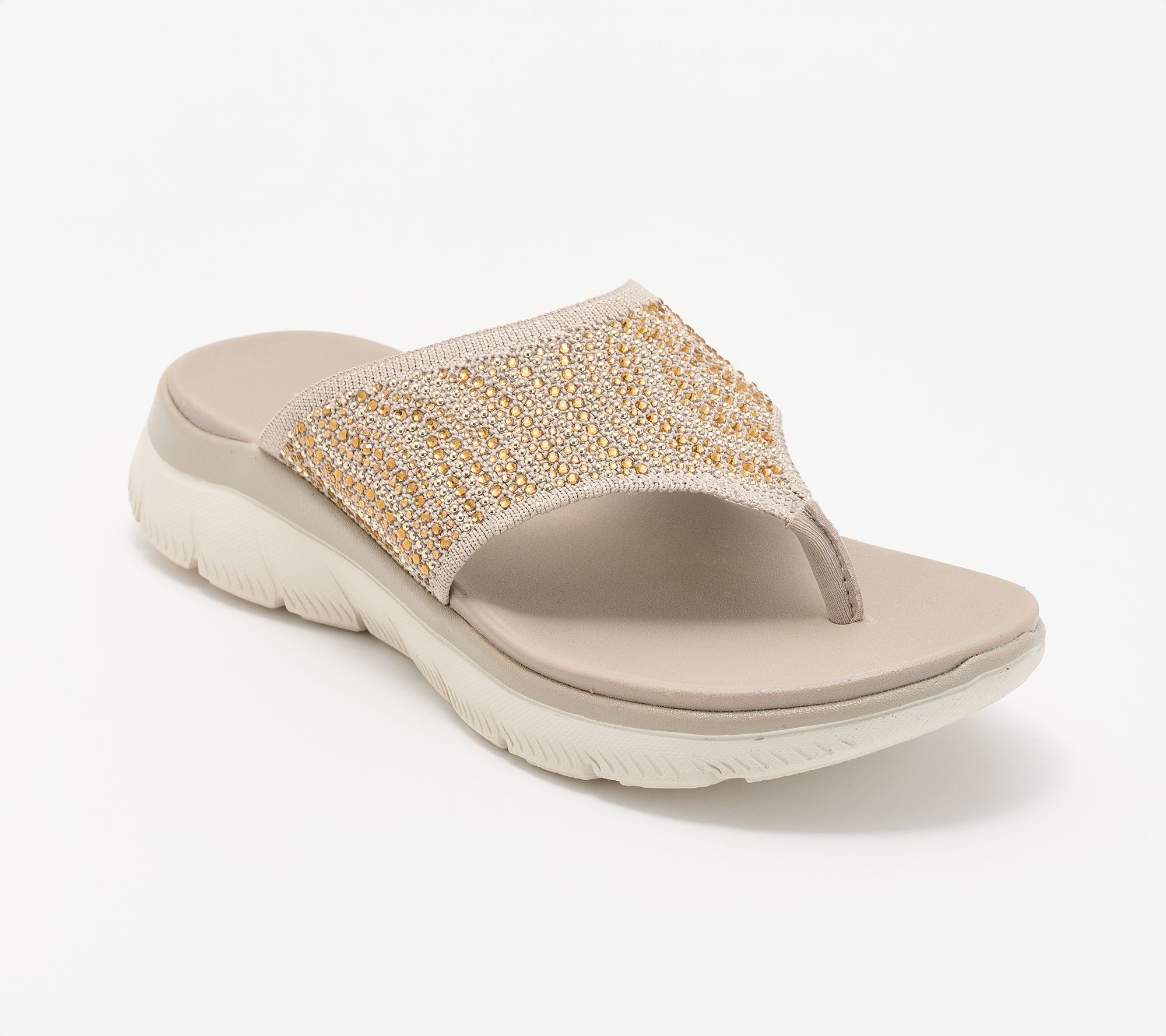  Skechers Summits Vegan Embellished Knit Thong Sandals