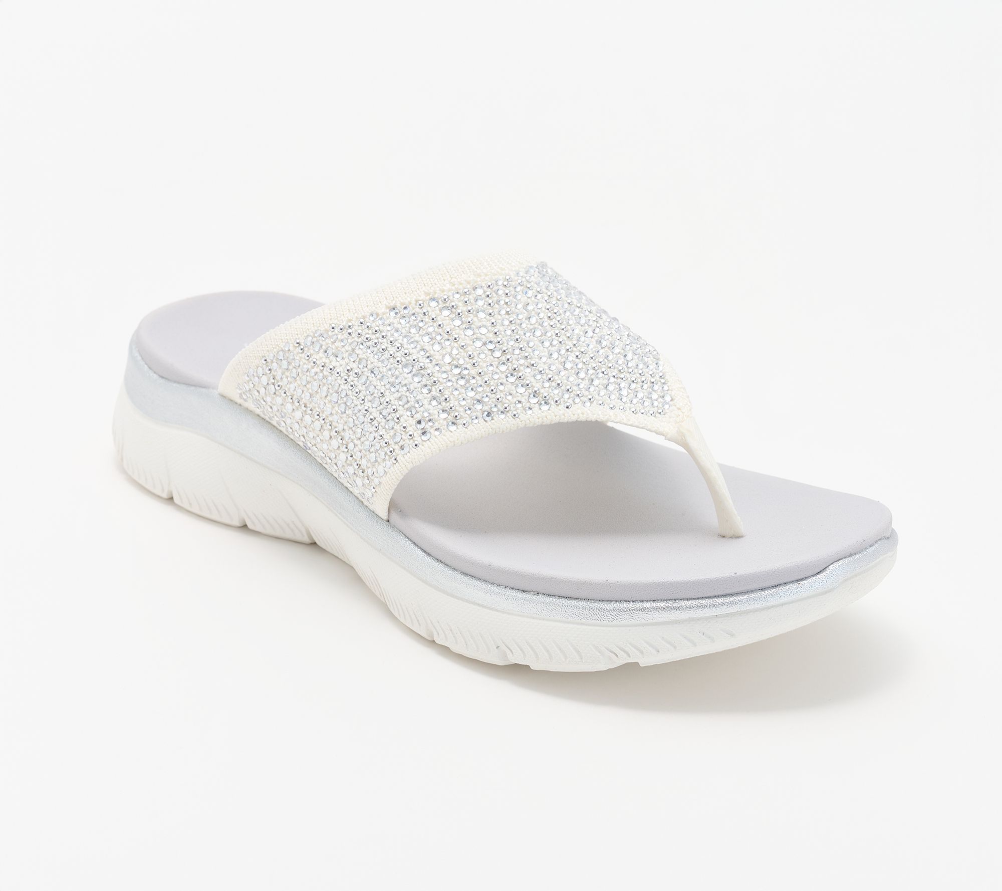Skechers Summits Vegan Embellished Knit Thong Sandals