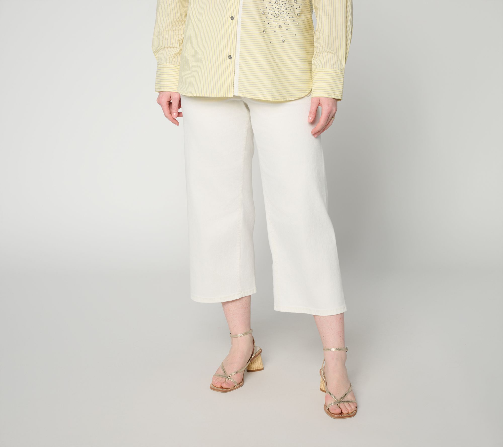 RM Studio x Rebecca Minkoff Regular Luxe Stretch Wide Crop Jeans