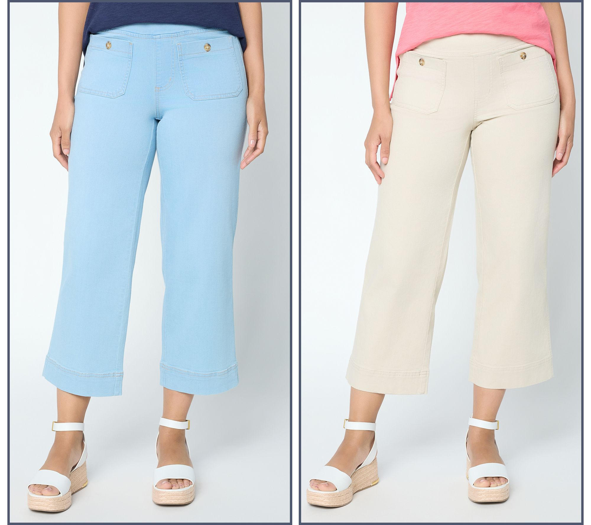 Belle by Kim Gravel TripleLuxe Patch Pocket Cropped Jean