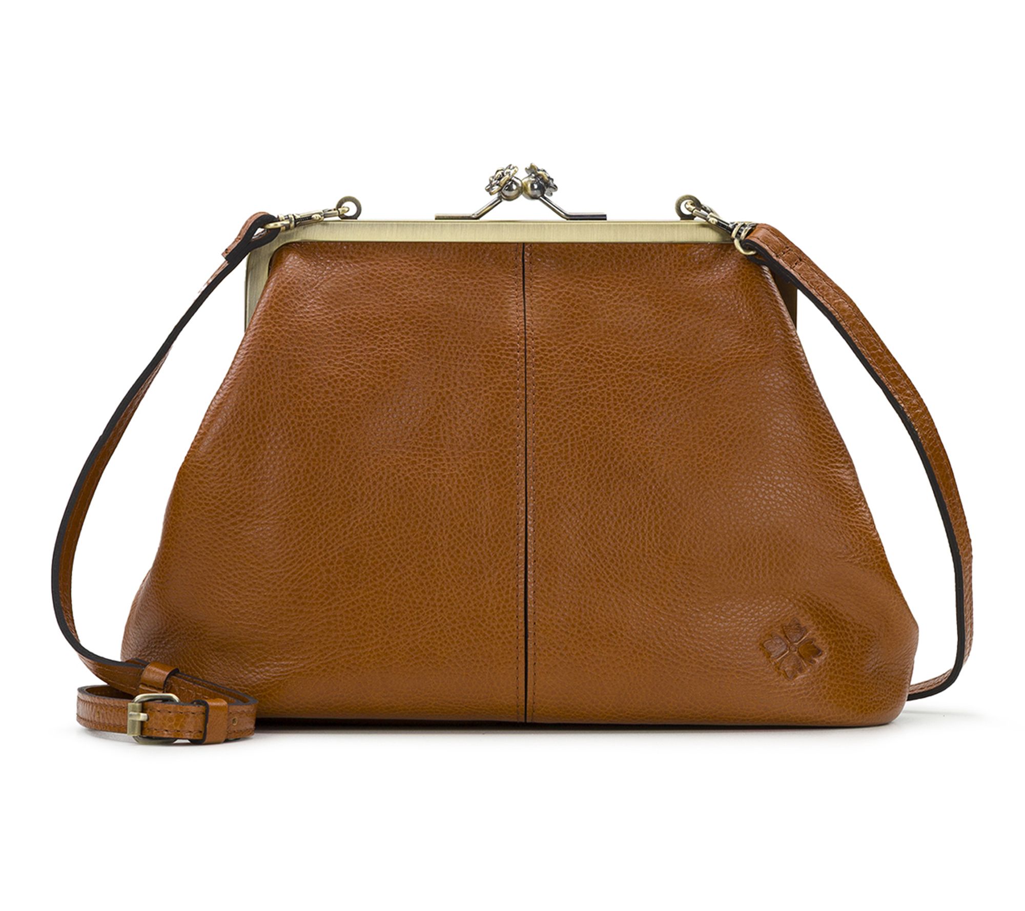 Patricia Nash Sofia Frame Crossbody - Rugged Natural Grain