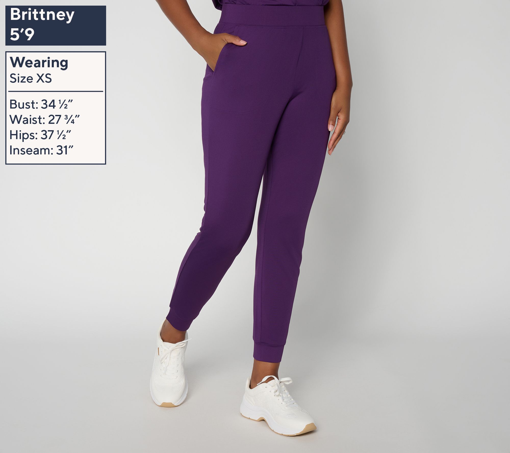 Denim & Co. Regular Cool to the Touch Ankle Joggers - QVC.com