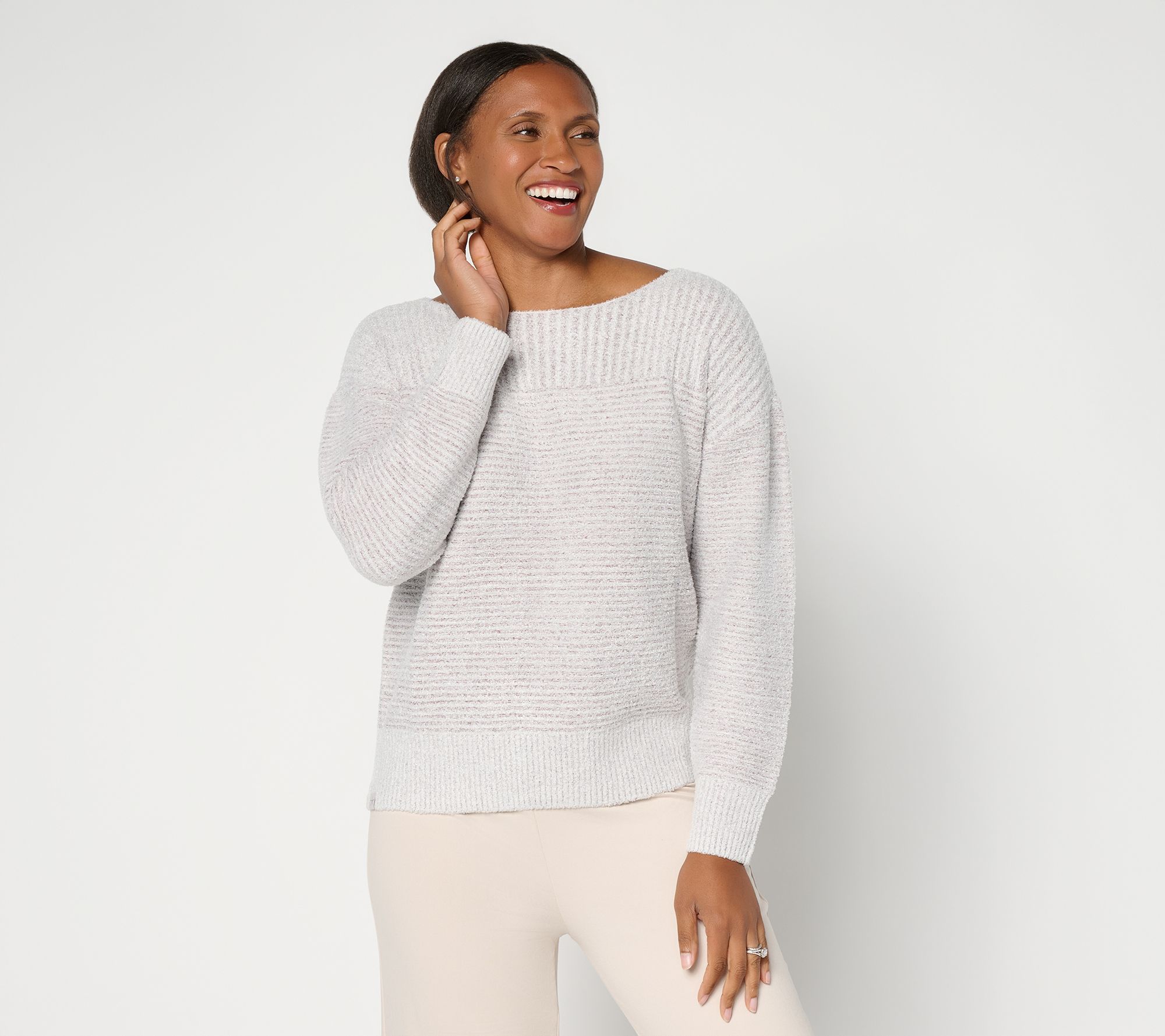 Barefoot Dreams CozyChic Lite Heathered Rib Pullover