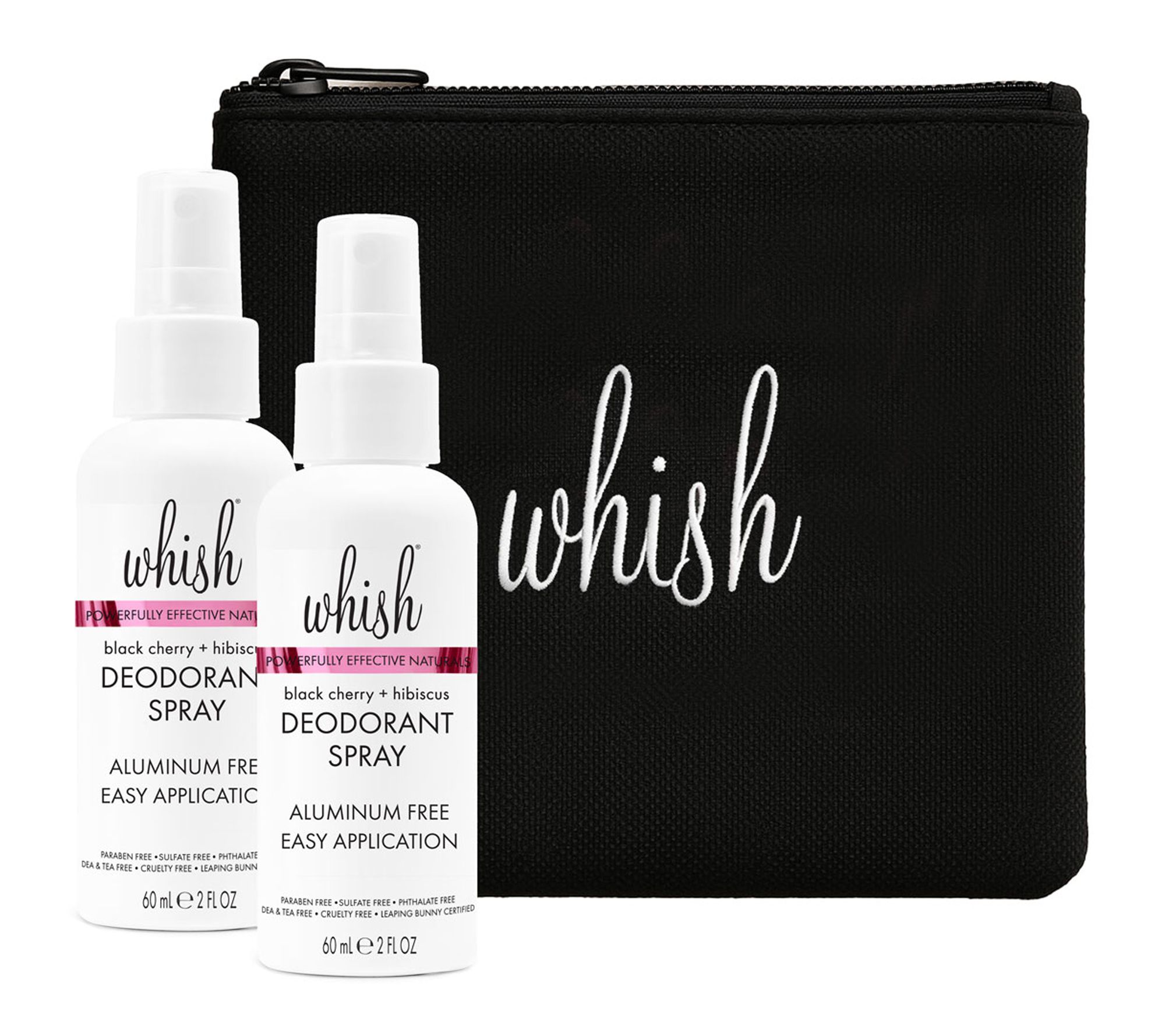Whish Deodorant Spray 2pc 2oz Travel Pack w/ Bag