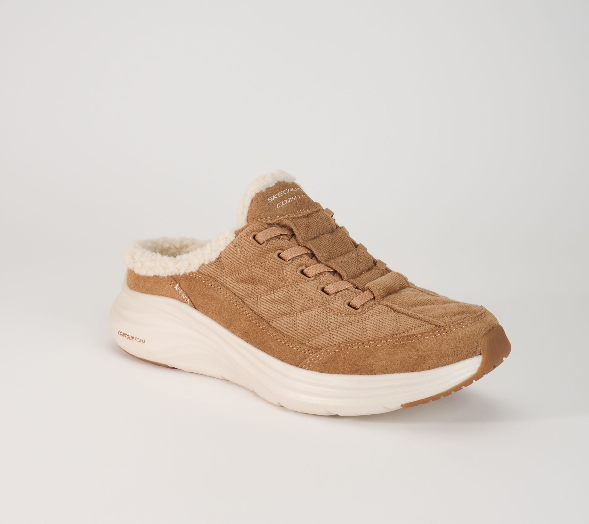  Skechers Cozy Fit Contour Foam Corduroy Mules
