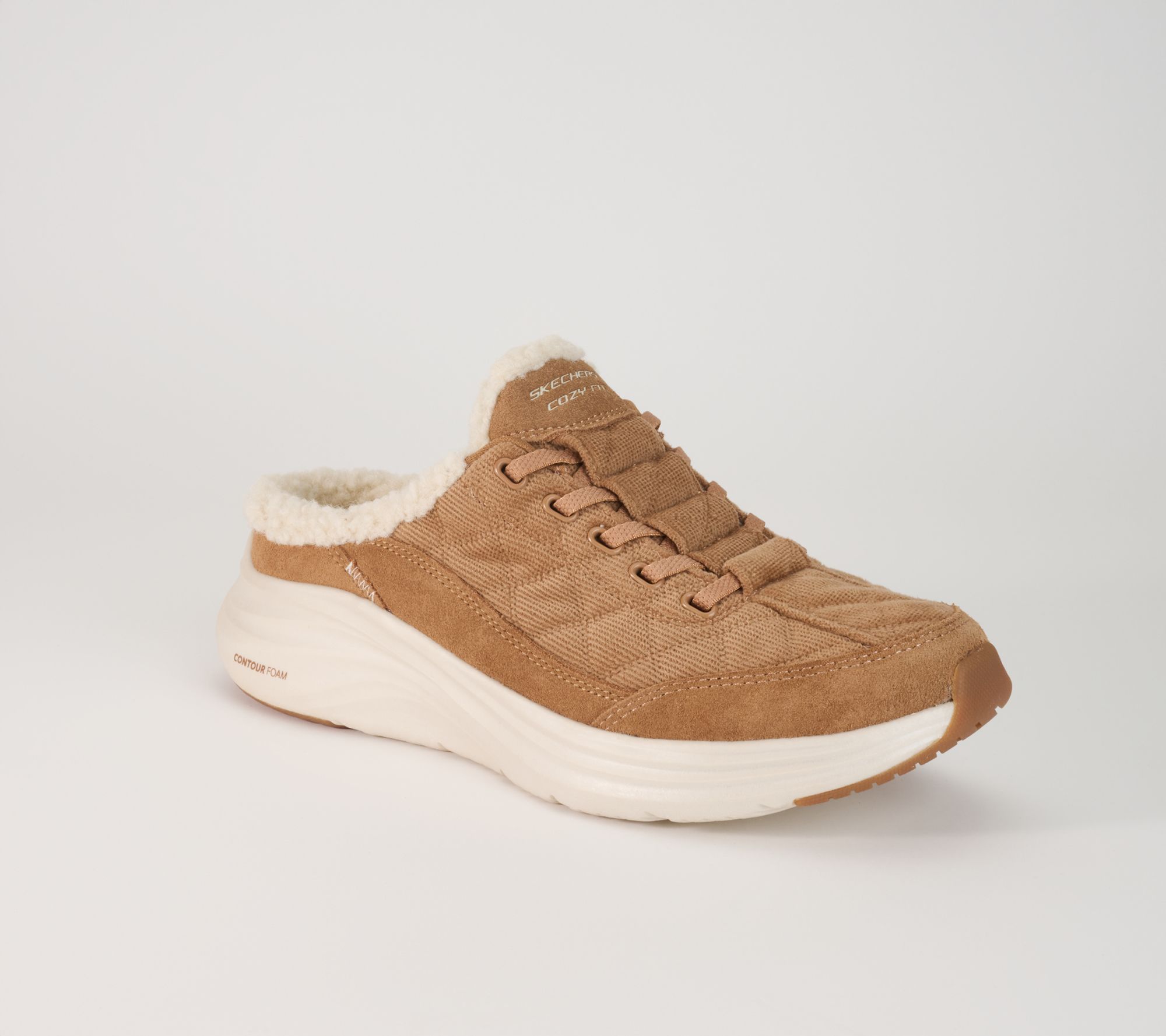 Skechers Cozy Fit Contour Foam Corduroy Mules
