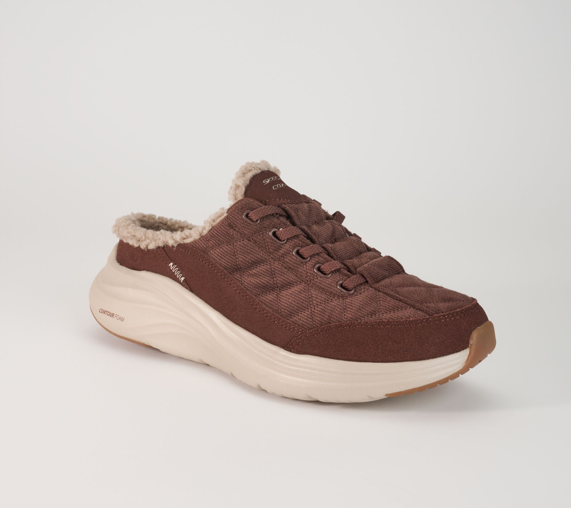 Skechers Cozy Fit Contour Foam Corduroy Mules