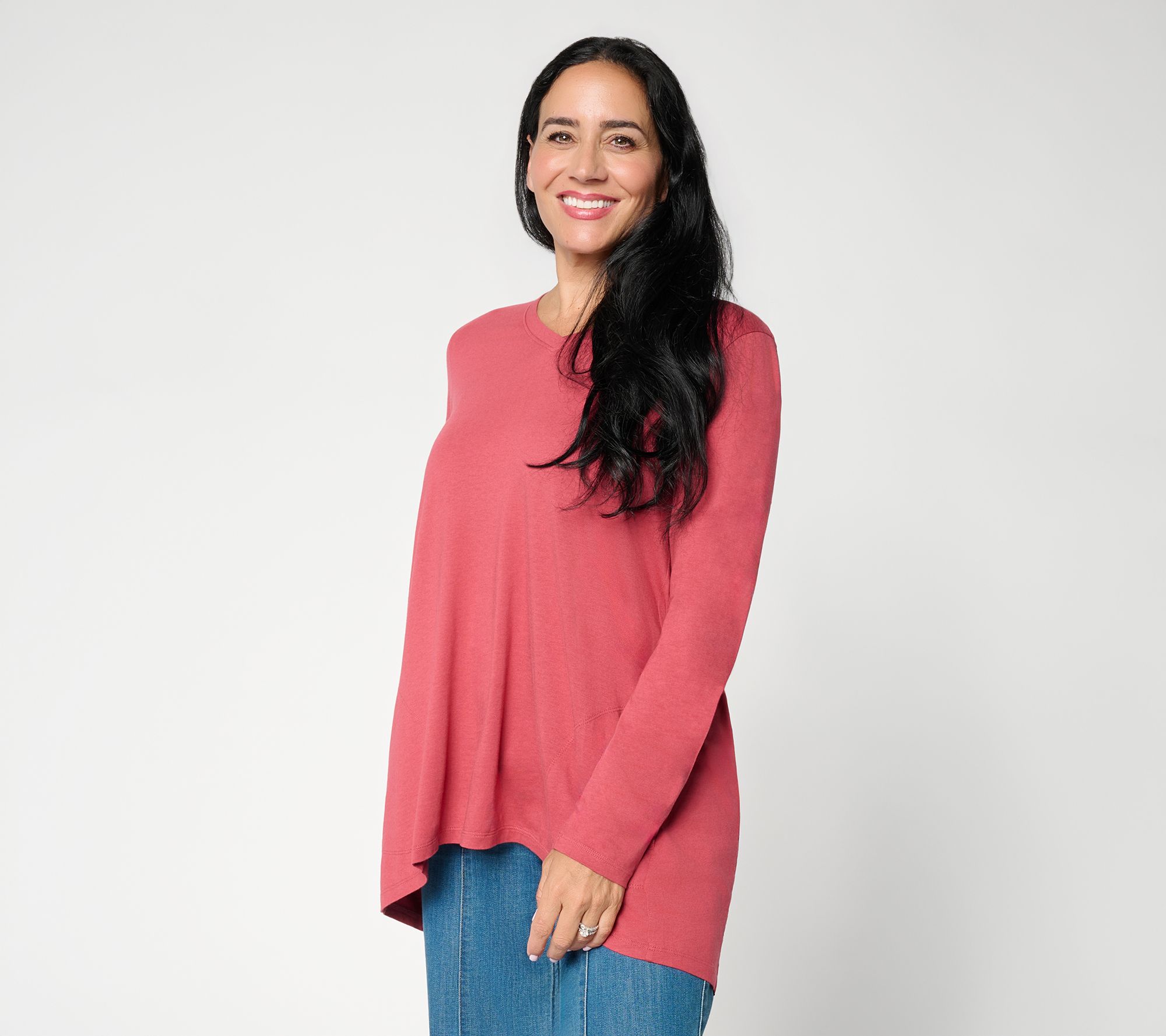 LOGO by Lori Goldstein Regular Tunic with Smocked Back