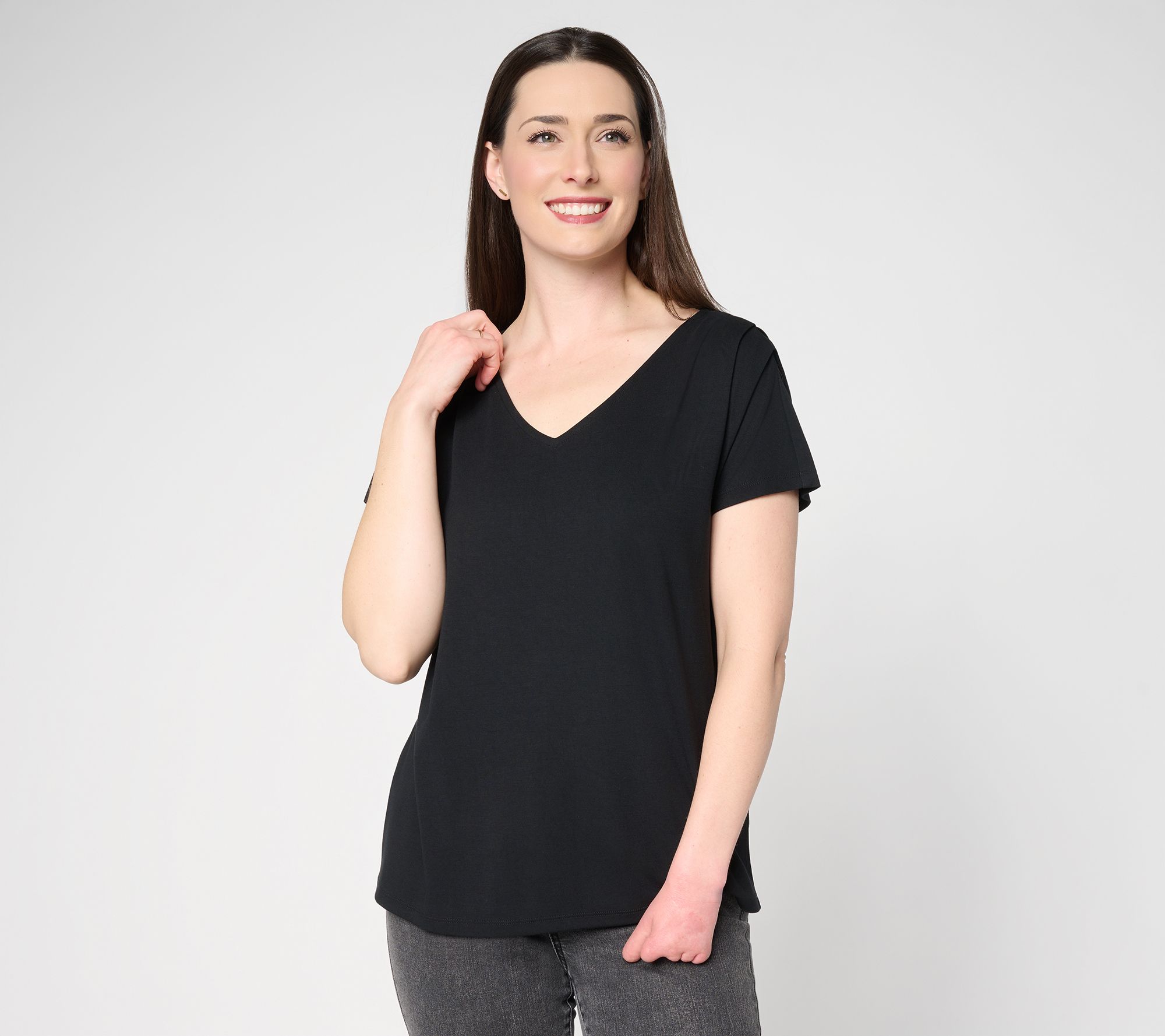 "As Is" Mally Roncal V-Neck Dolman Sleeve Werk to Werk it Knit Top