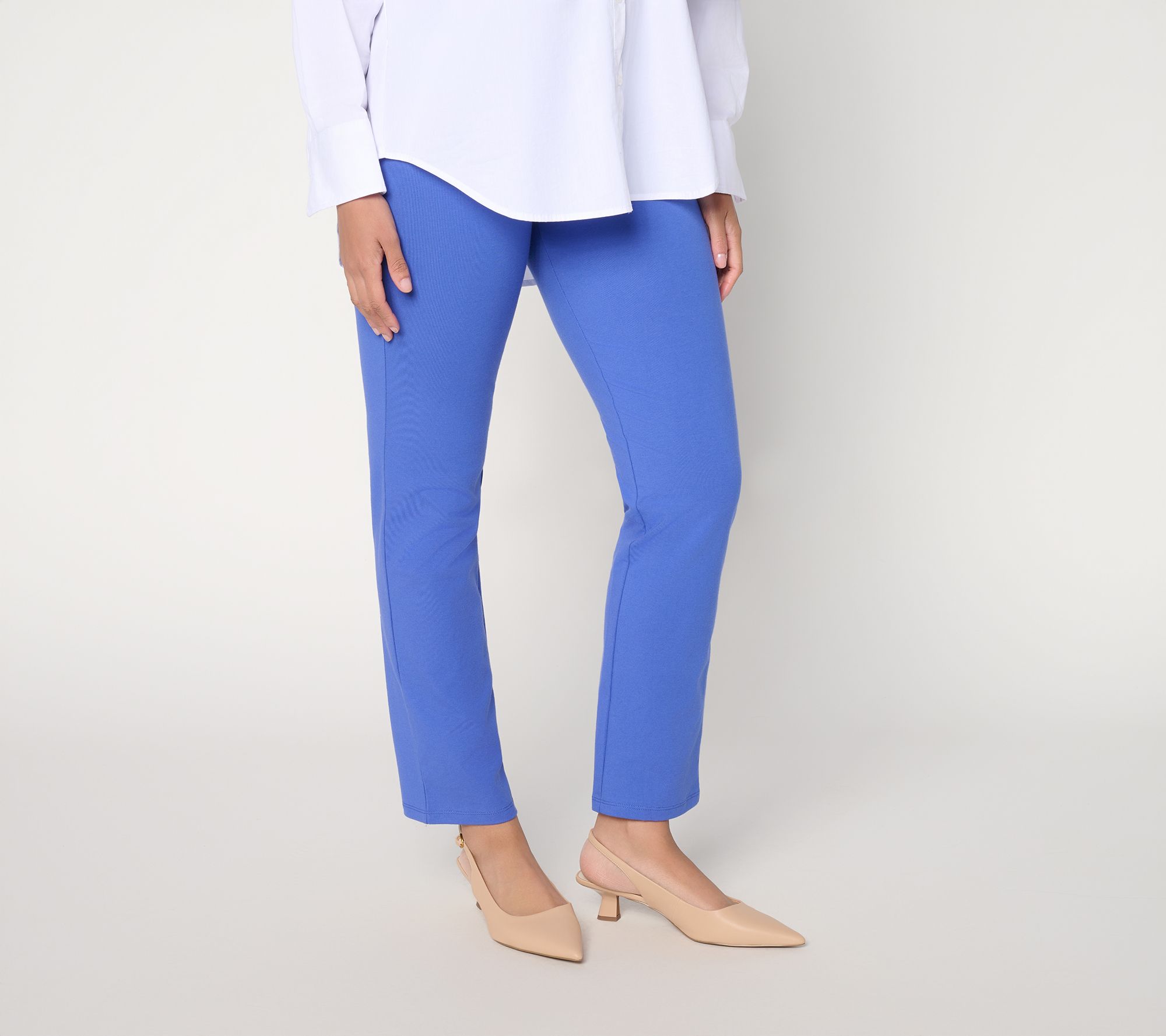 "As Is" Women with Control Regular 86/14 Straight Leg Ankle Icon Pant