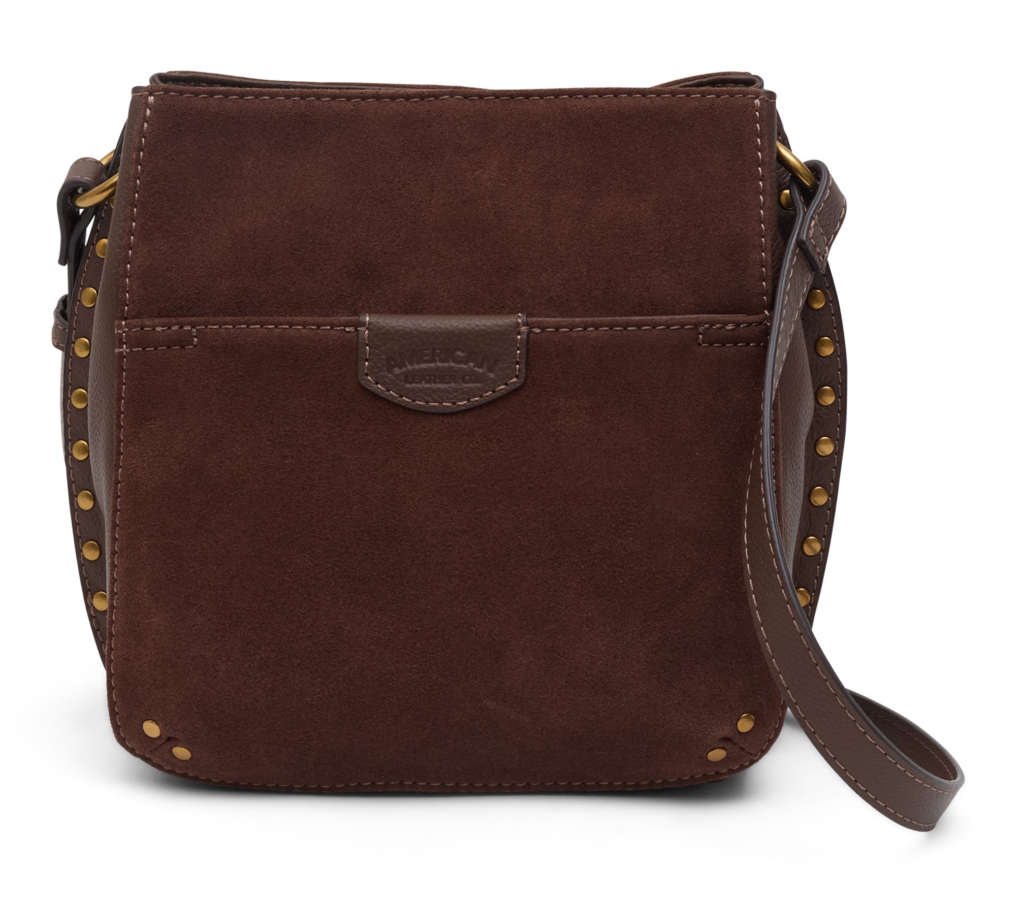 American Leather Co. Lewis Triple Entry Studded Crossbody