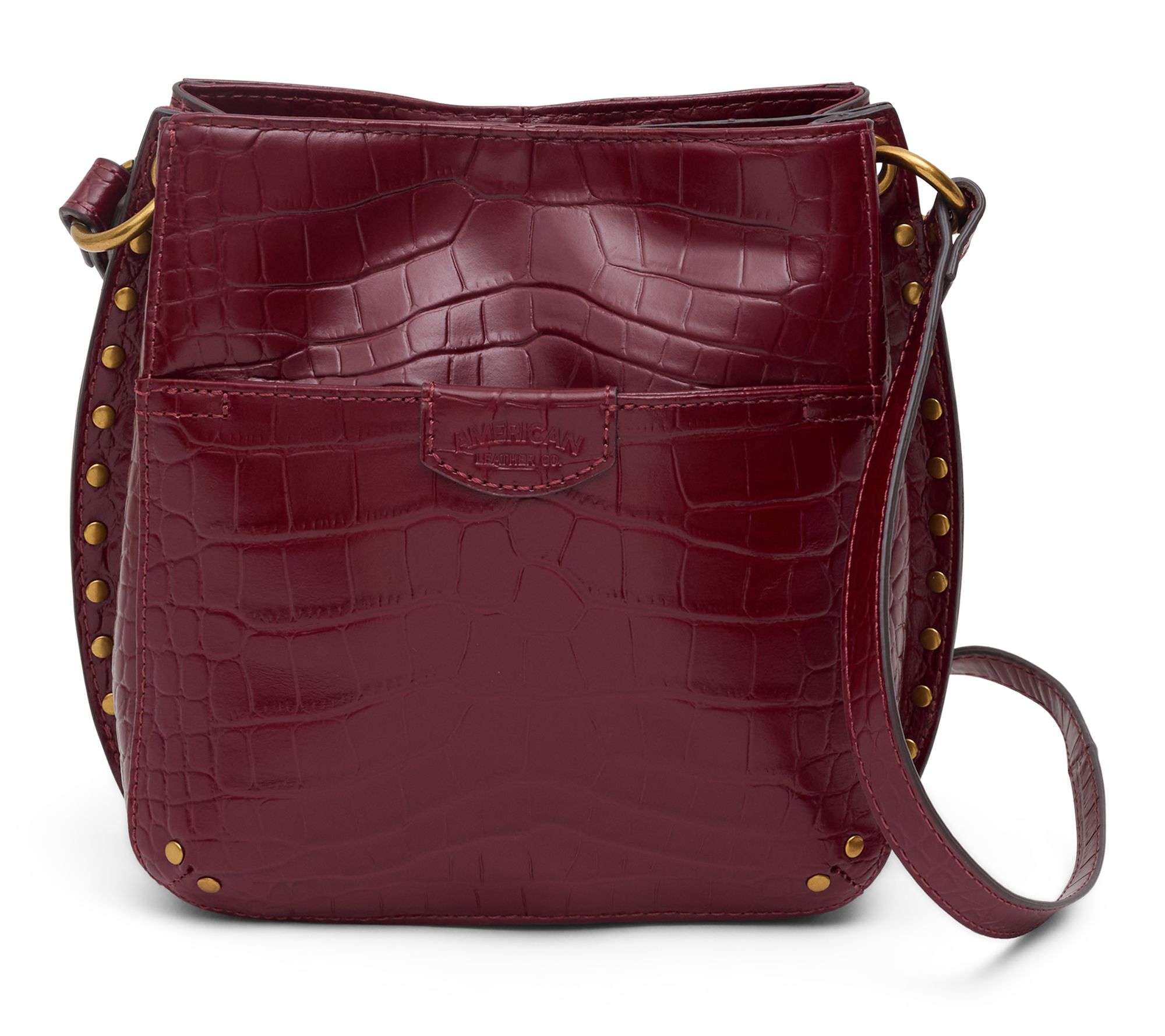 American Leather Co. Lewis Triple Entry Studded Crossbody