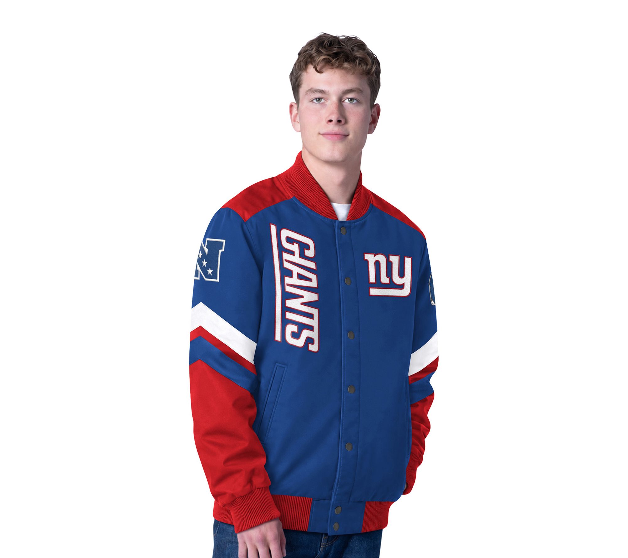 NFL Officially Licensed Men's Snapfront Racing Varsity Jacket | QVC