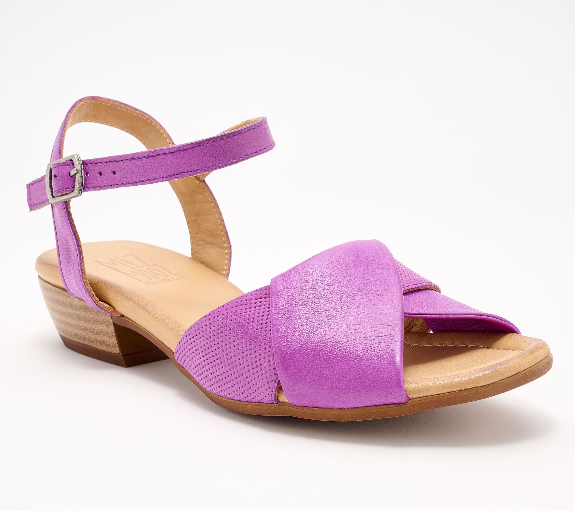 "As Is" Miz Mooz Leather Adjustable Heeled Sandals - Caycee