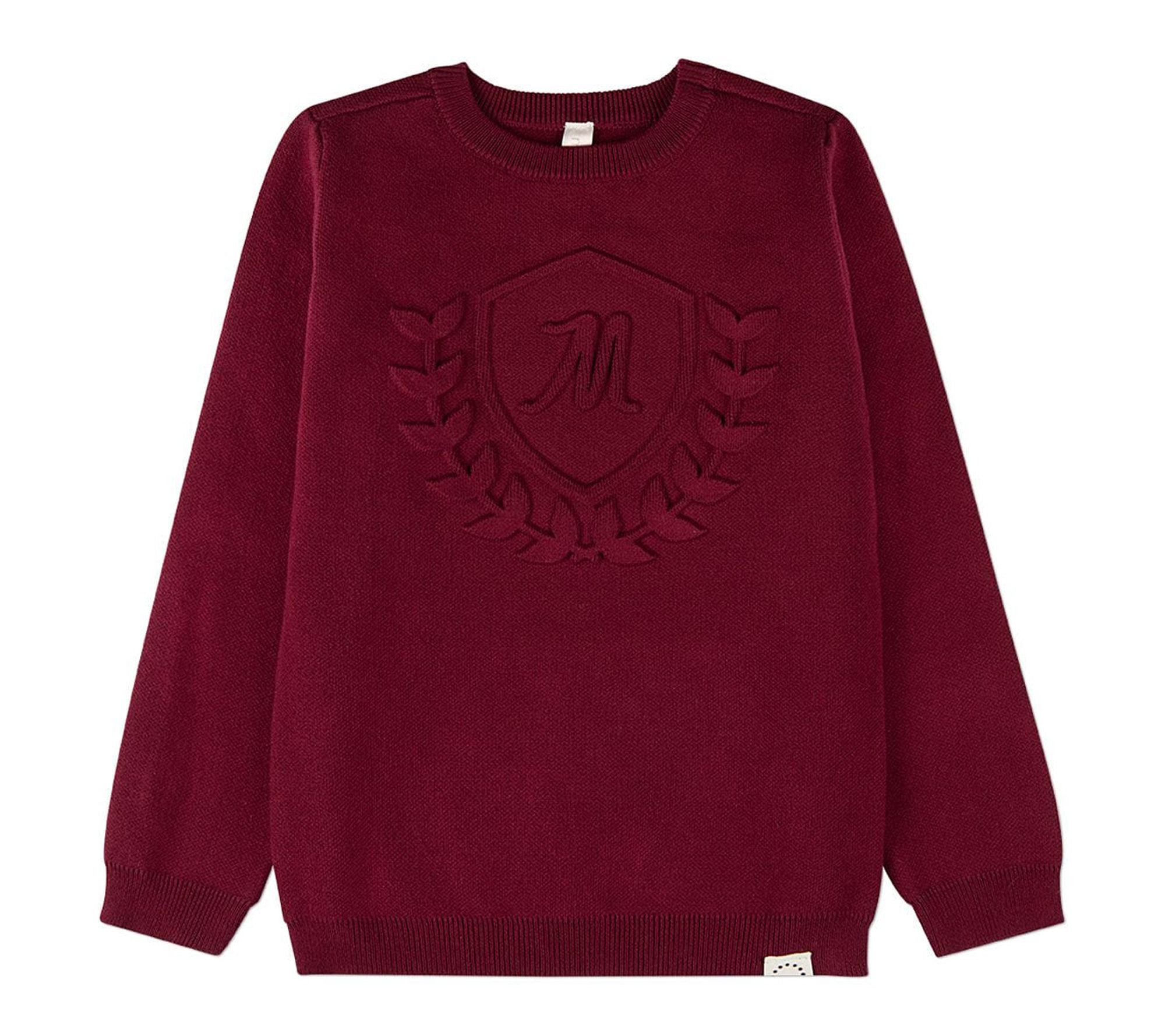 MiniMoi Knit Sweater with Raised Crest