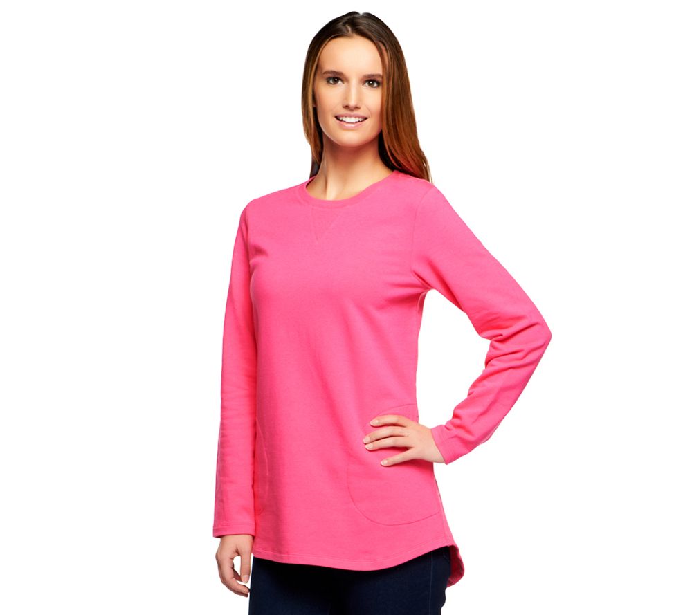 "As Is" Denim & Co. Active Regular French Terry Tunic