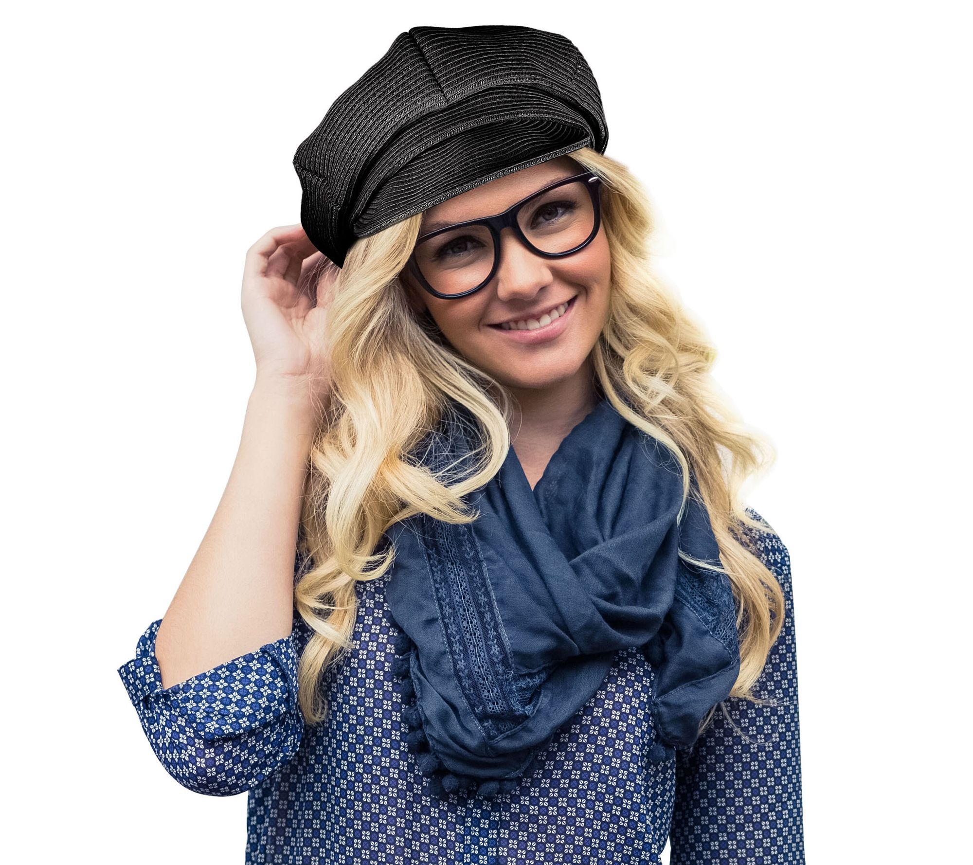 Karla Hanson Women's Straw Baker Boy Hat