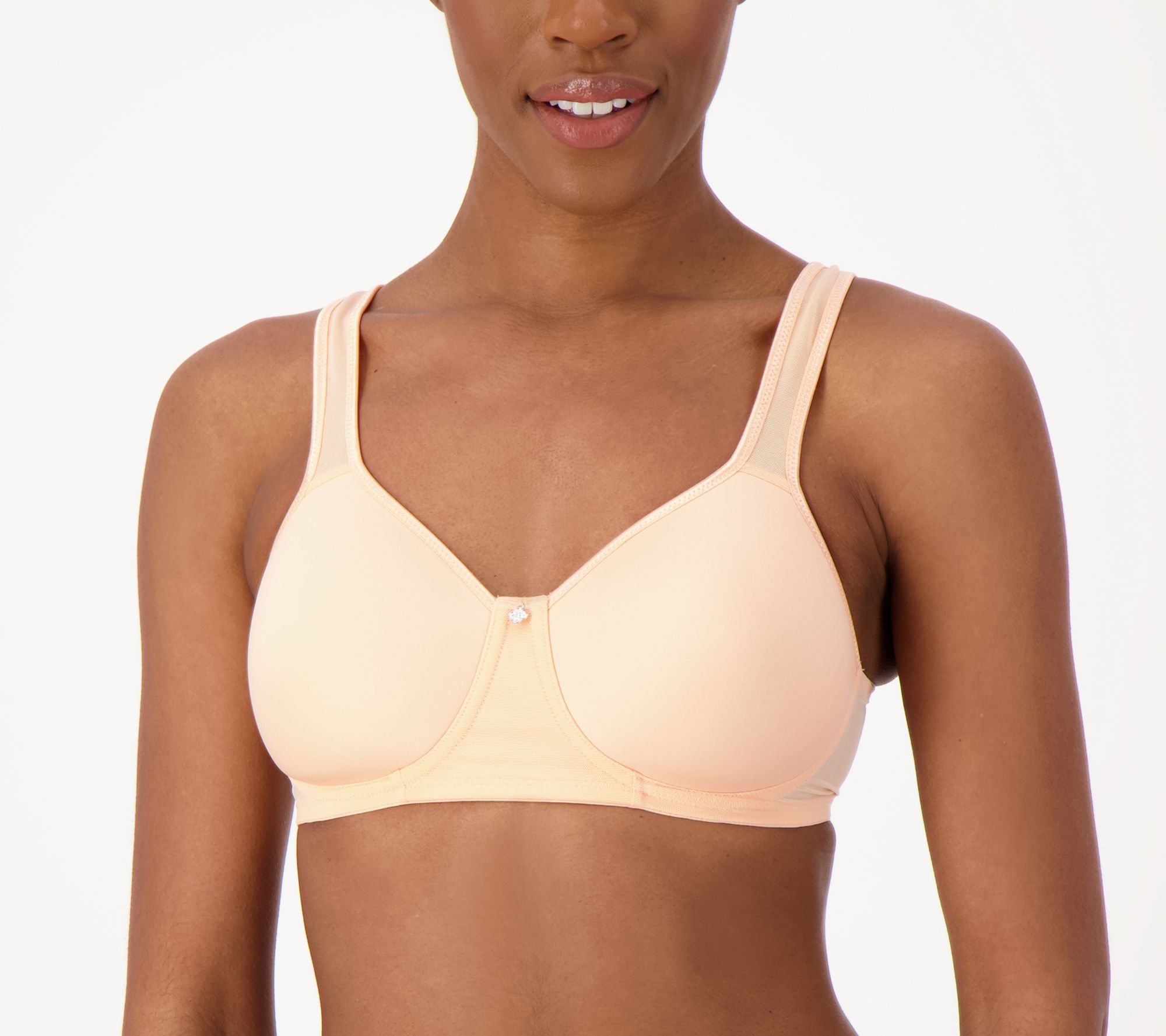 Breezies Lace Effects Full Coverage Seamless Underwire Bra - QVC
