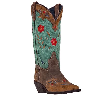 Laredo Leather Cowboy Boots - Miss Kate - Page 1 — QVC.com