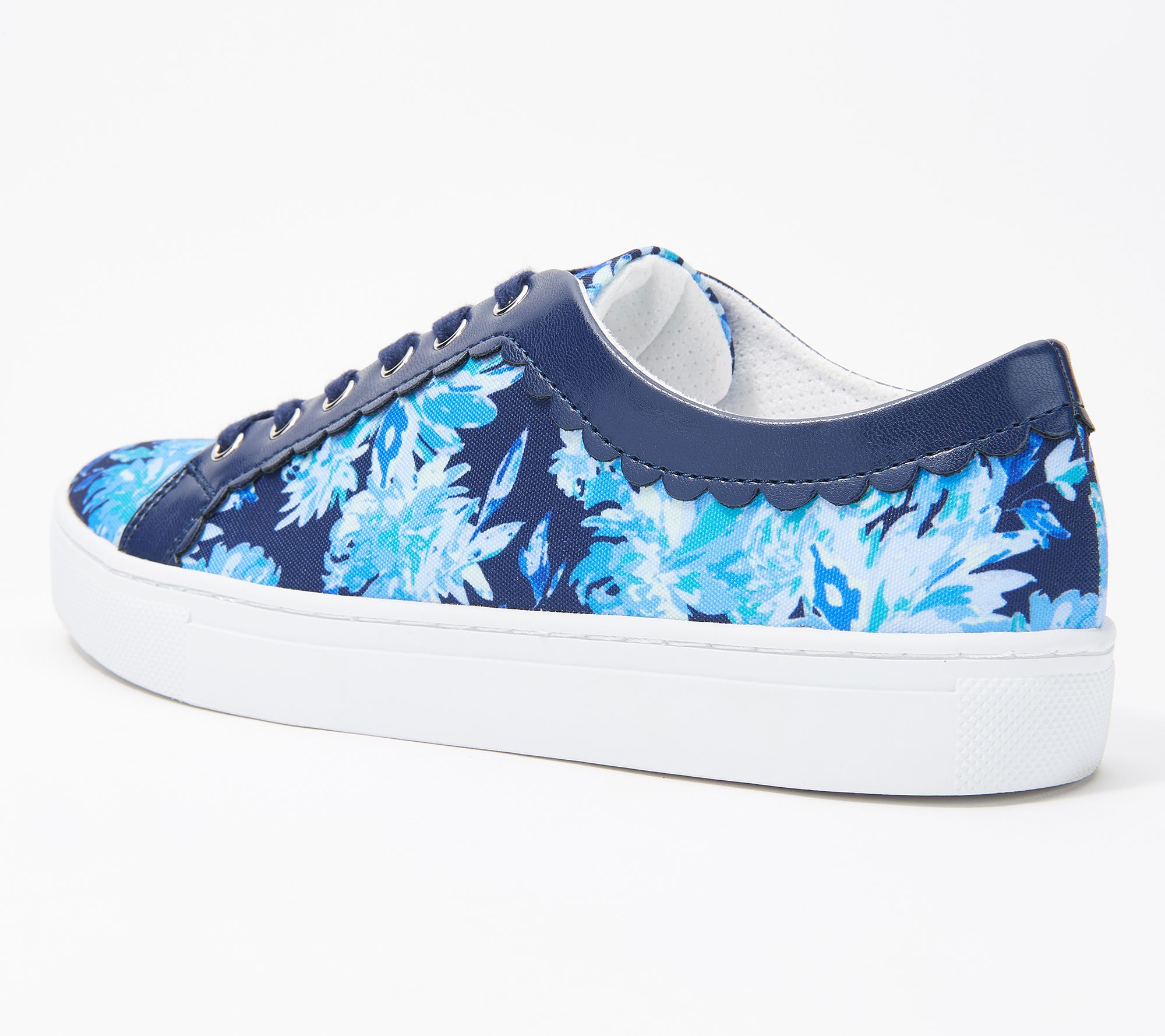 Details about   Isaac Mizrahi Live Beckie Women Casual Low Top Sneakers Floral Pattern 