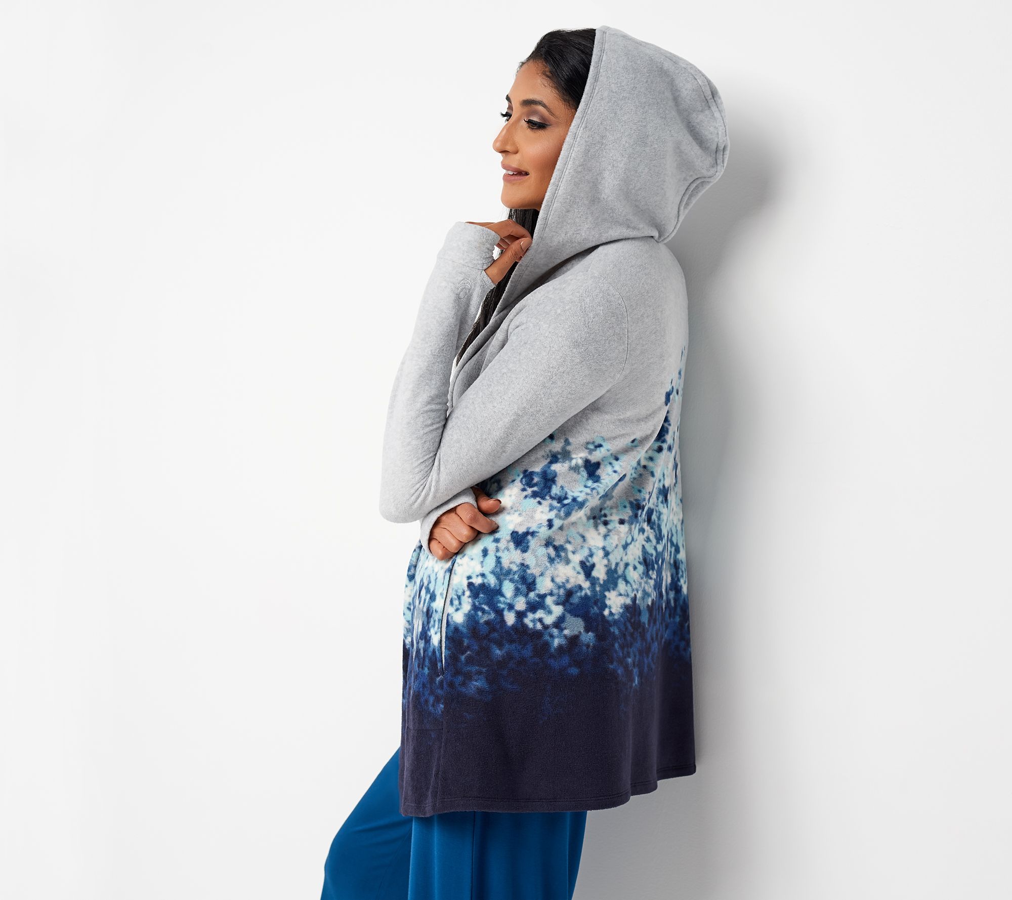 Cuddl Duds Fleecewear with Stretch Hooded Blanket Wrap - QVC.com
