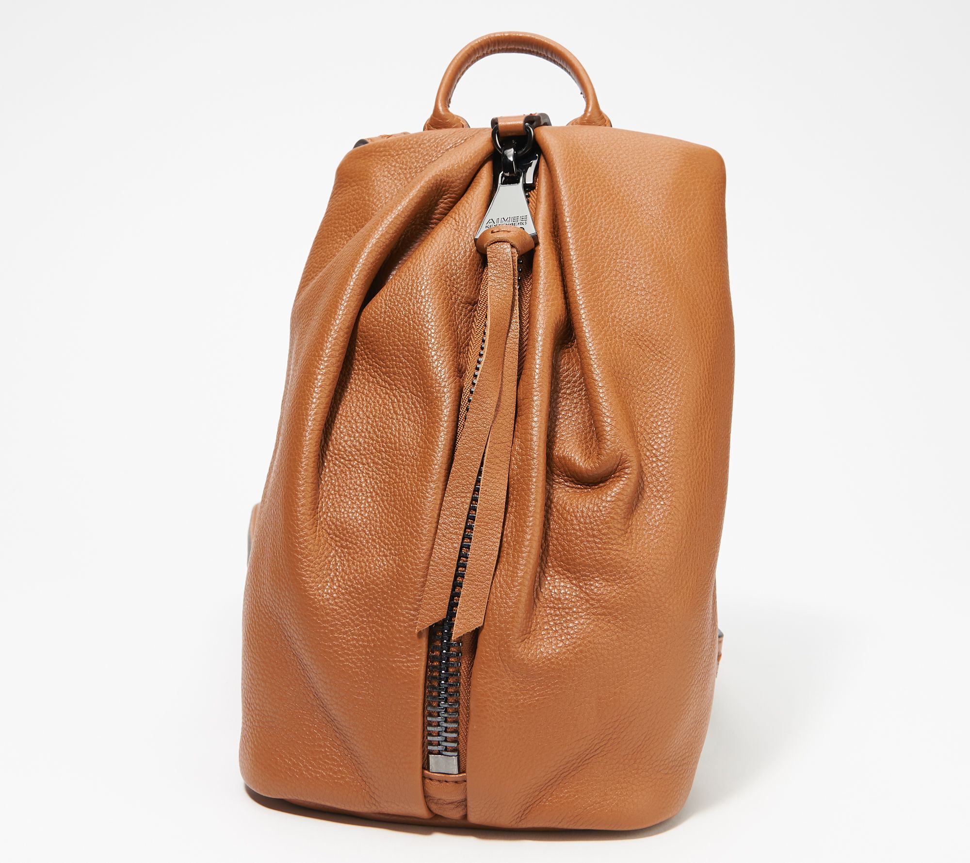 As Is Aimee Kestenberg Solid Leather Mini Backpack Tamitha QVC