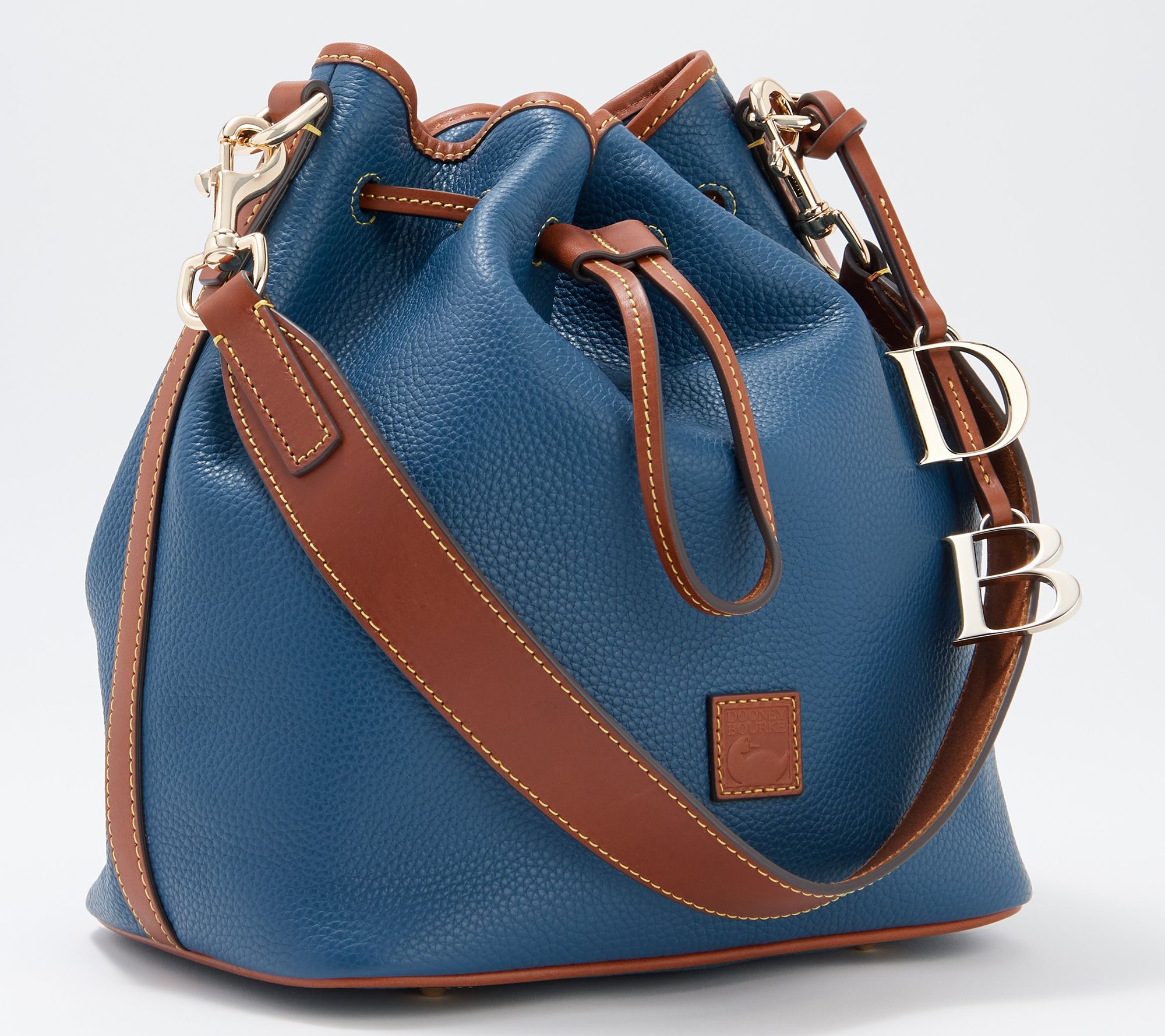 Dooney & Bourke Leather Drawstring Bag - QVC.com