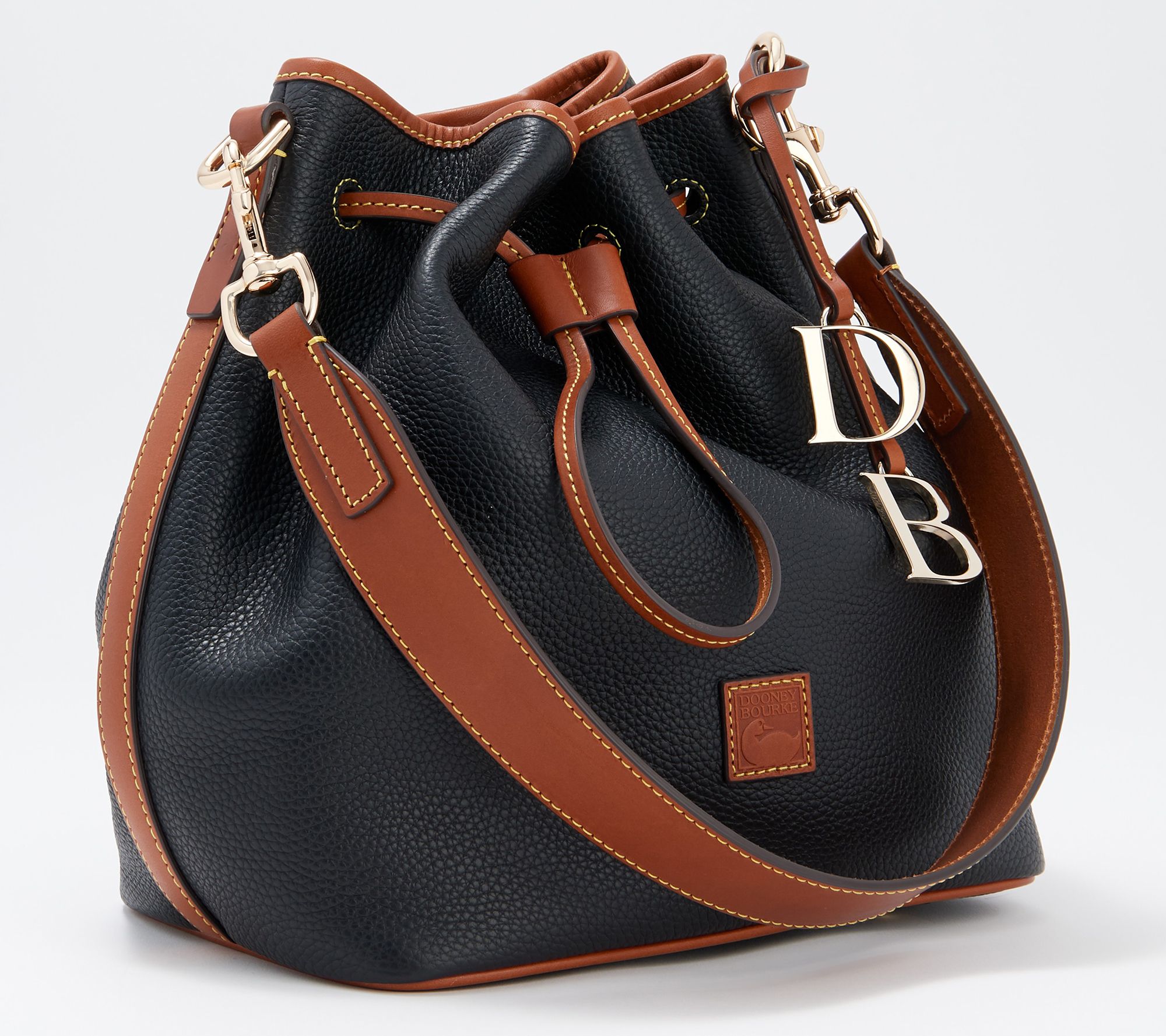 Dooney & Bourke Pebble Leather Serena Drawstring with Pouch on QVC