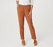 Denim & Co. Naturals Pull-On Drapey Cuffed Pant - A383294