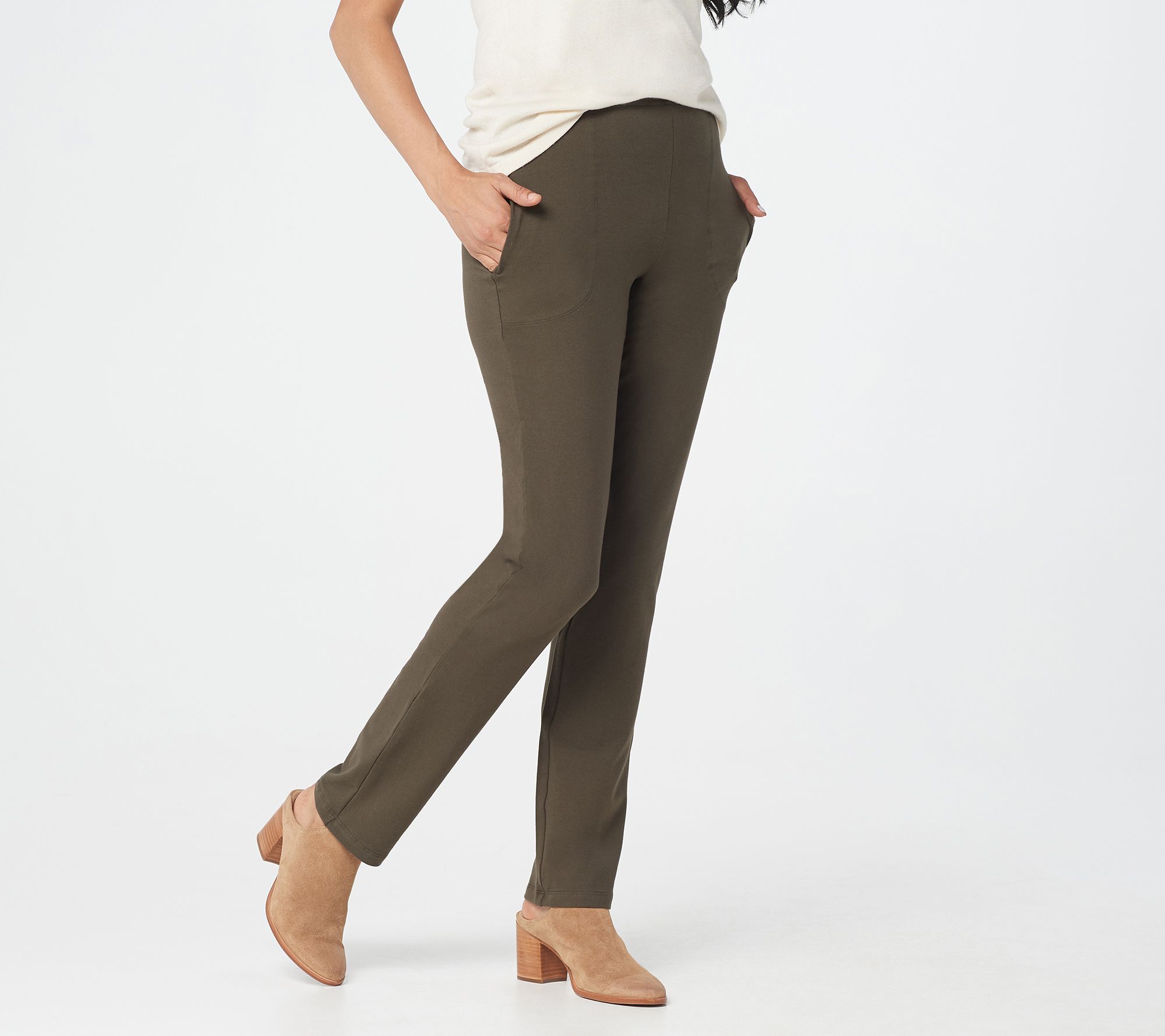 Pull on hotsell slim leg pants