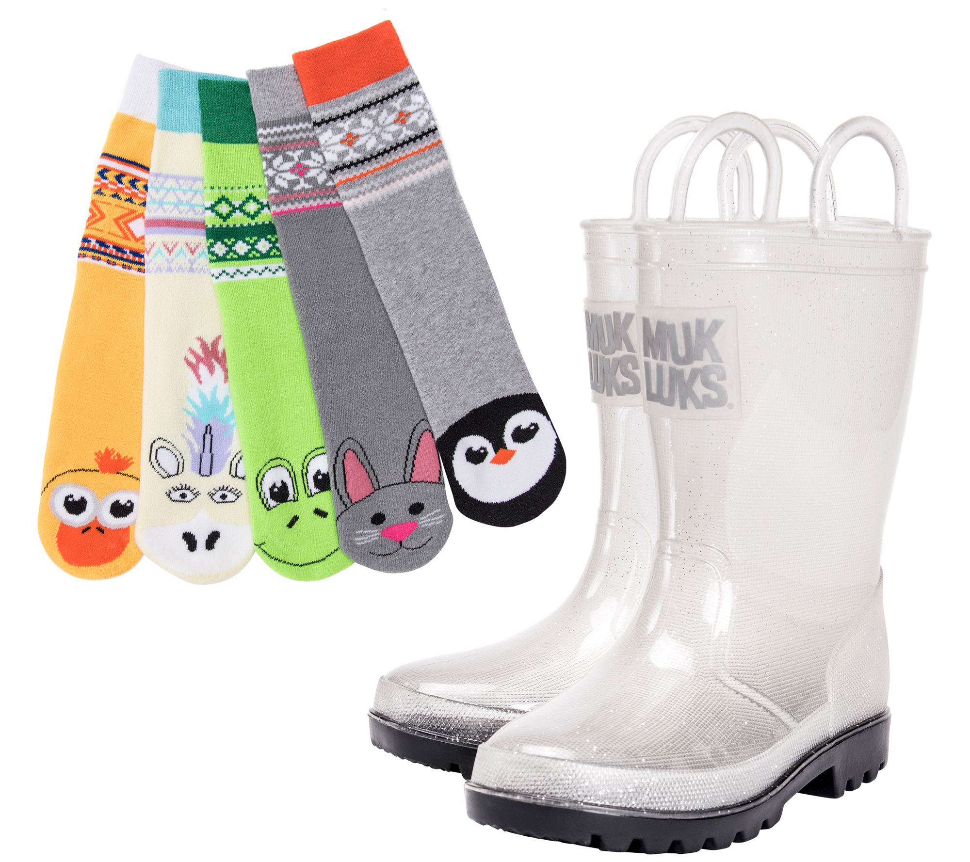 muk luks clear rain boots