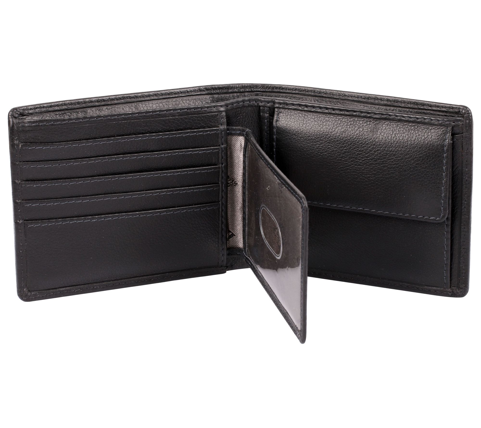 Karla Hanson Men's RFID Coin Pocket Leather Walet -Martin - QVC.com