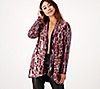 Dennis Basso Printed Sequin Fully Lined Cardigan