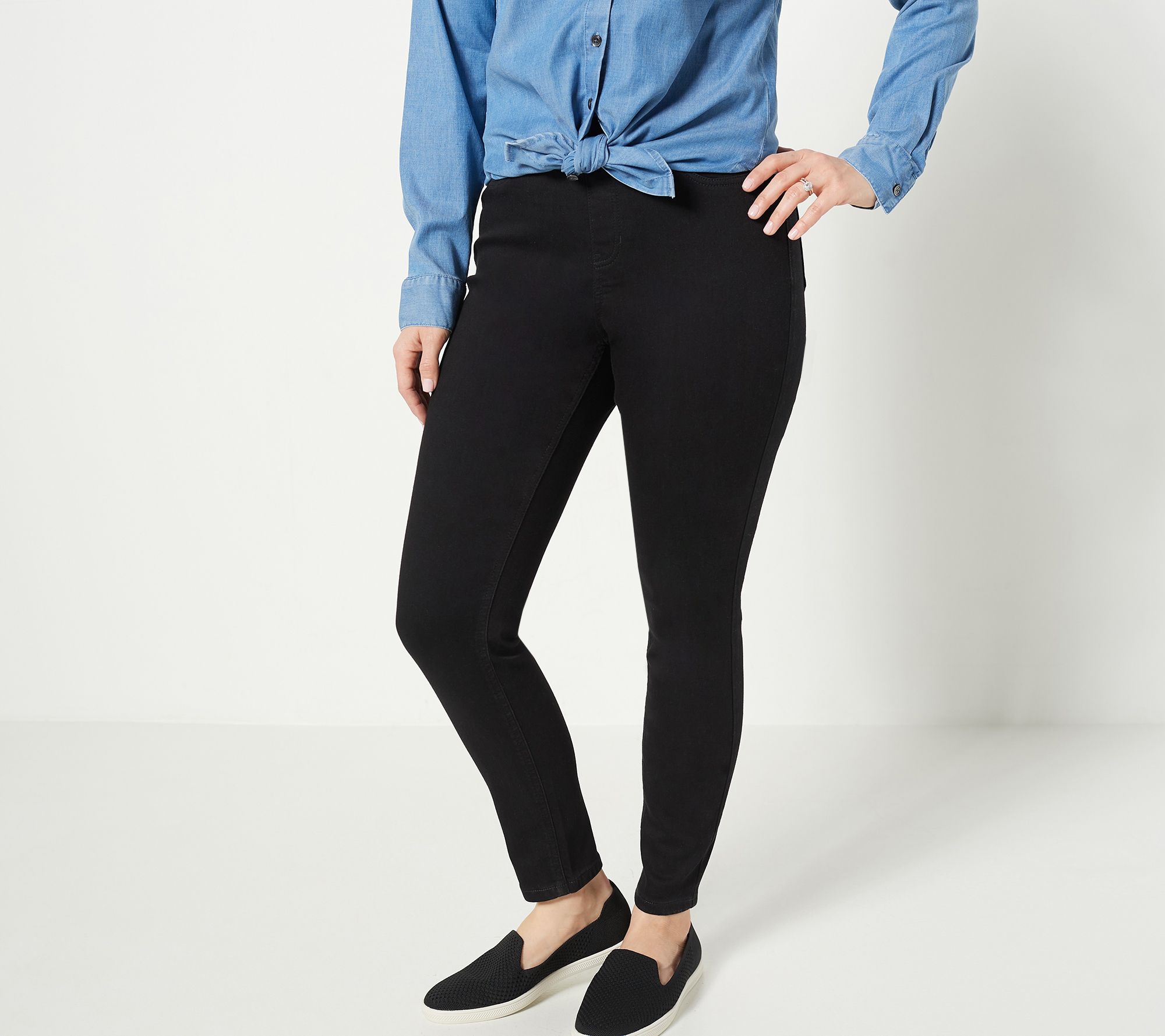 Denim & Co. Cozy Touch Denim Tall Pull-On Jeggings 