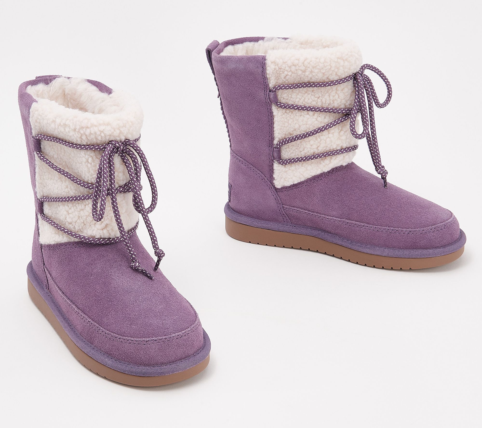 "As Is" Koolaburra By UGG Kids Faux Fur Short Boots - Michon - QVC.com