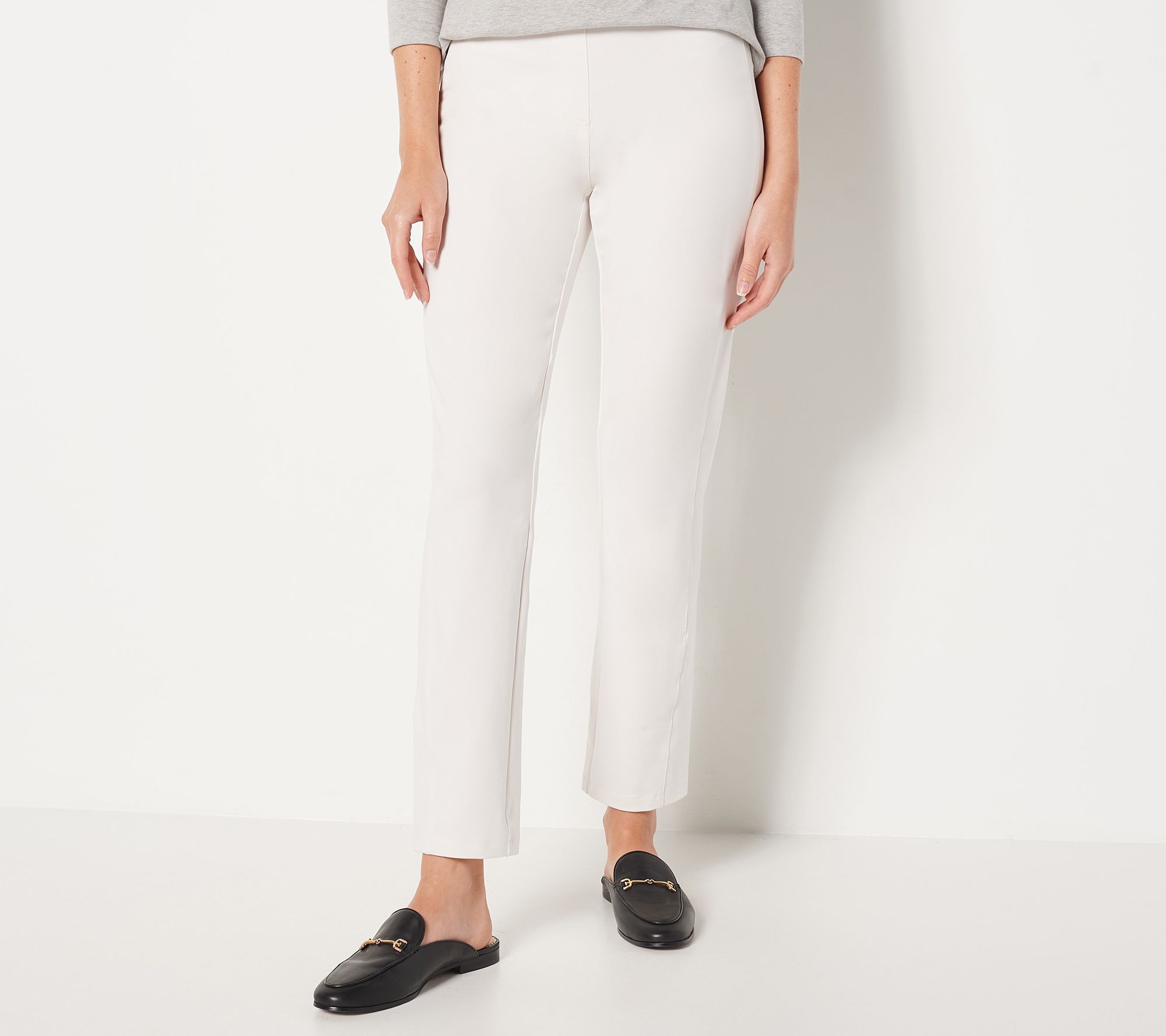 "As Is" Susan Graver Weekend Regular Premium Stretch Slim - Leg Ankle Pants